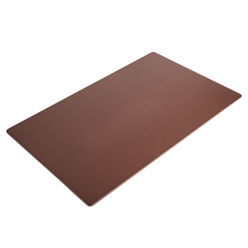 Chocolate Brown Leatherette 30" x 19" Desk Mat without Rails