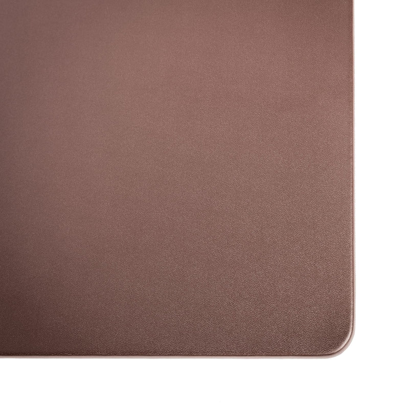 Chocolate Brown Leatherette 30" x 19" Desk Mat without Rails