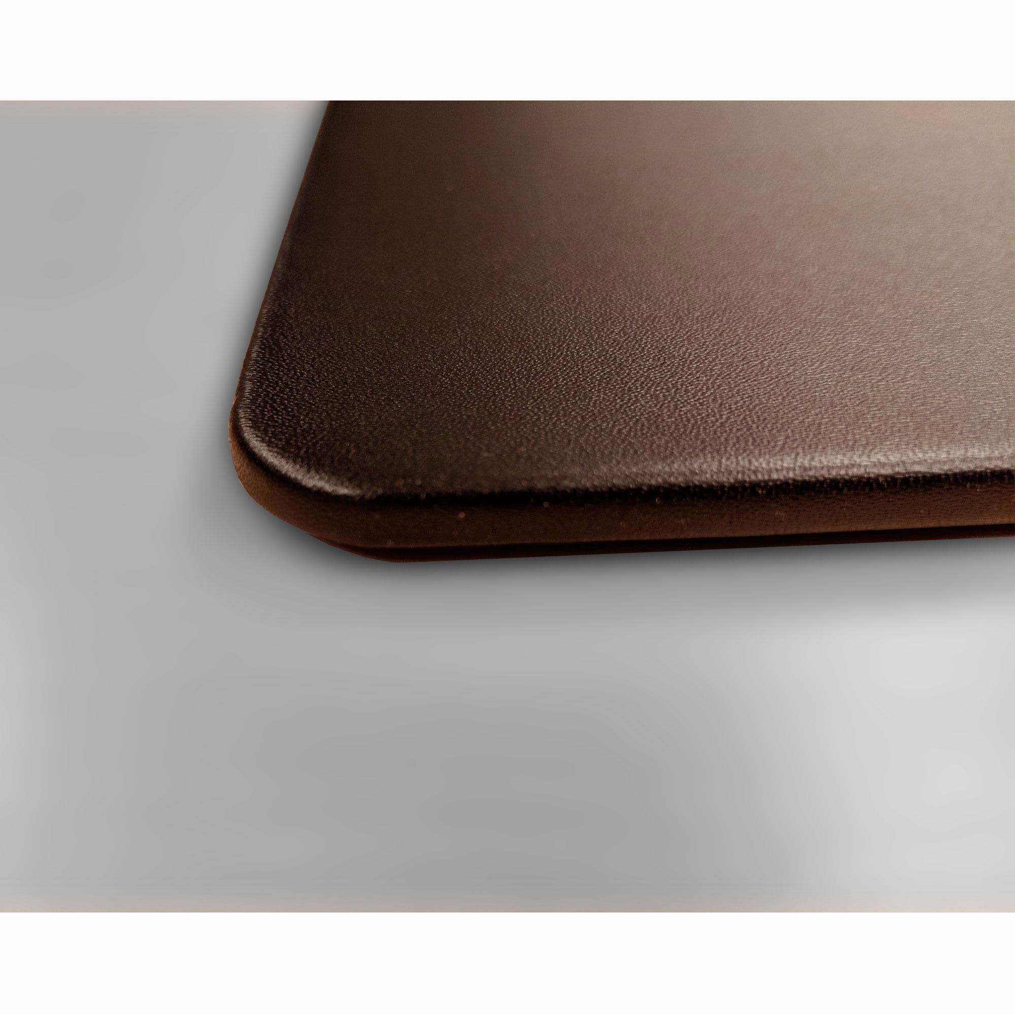 Chocolate Brown Leather 34" x 14" Keyboard/Mouse Desk Mat With Rubberized Enhanced Non-Slip Backing