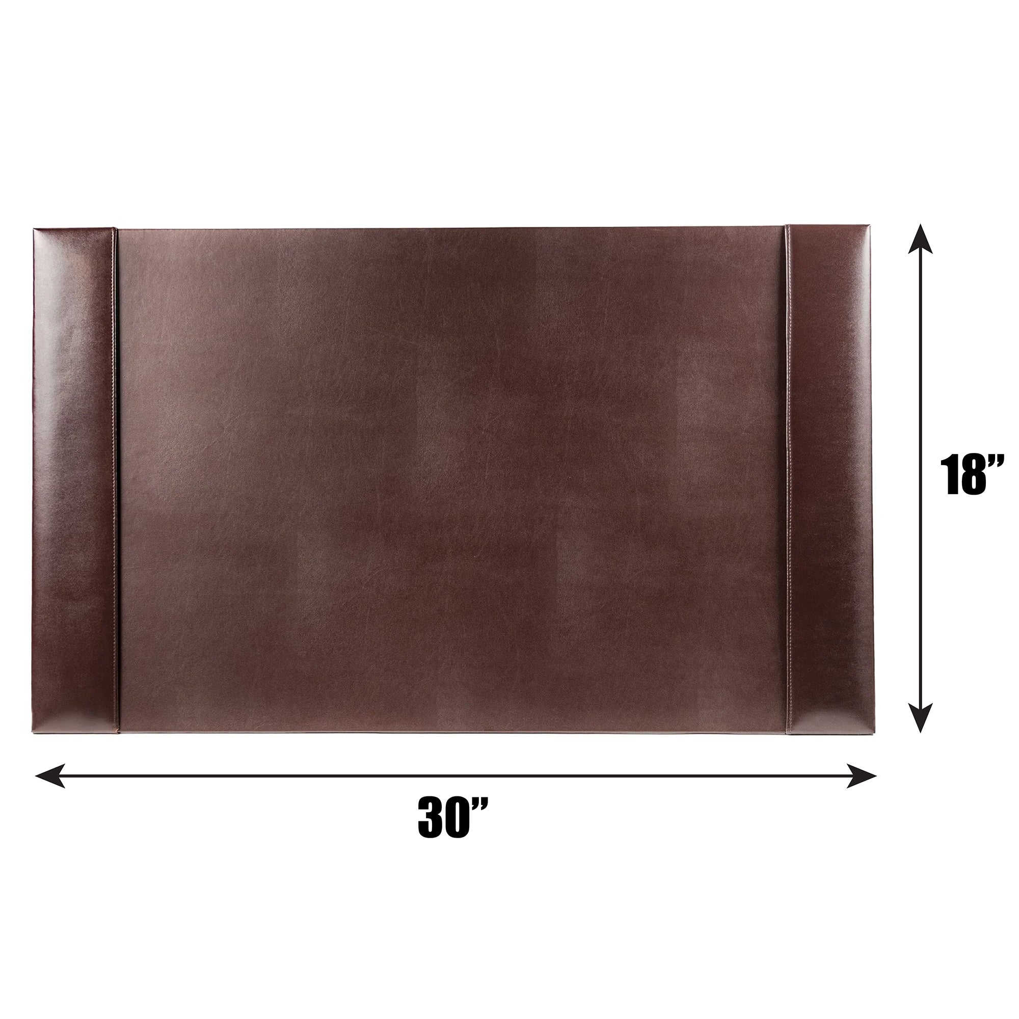 Dark Brown Bonded Leather 30" x 18" Desk Pad