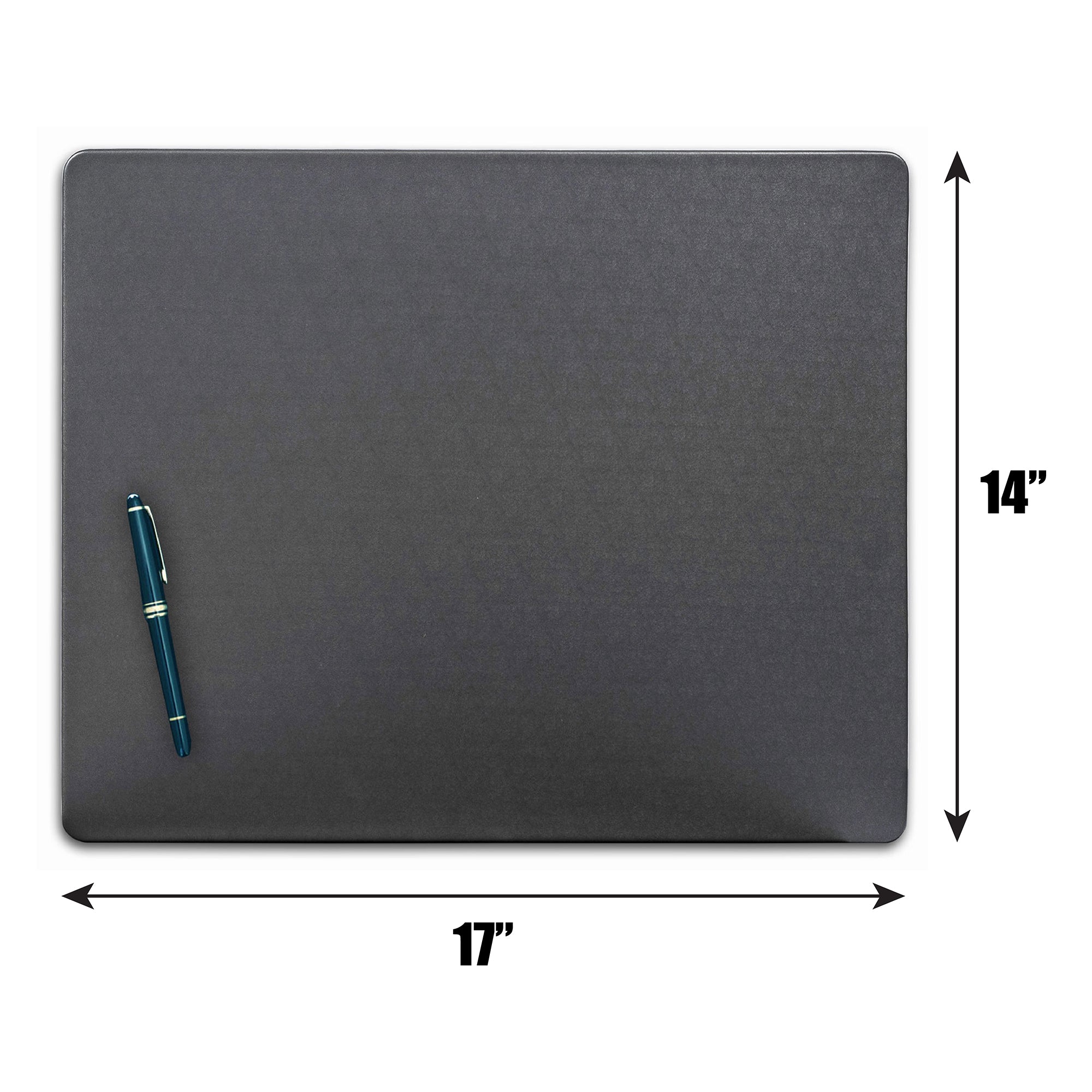 Gray Leatherette 17 x 14 Conference Table Pad