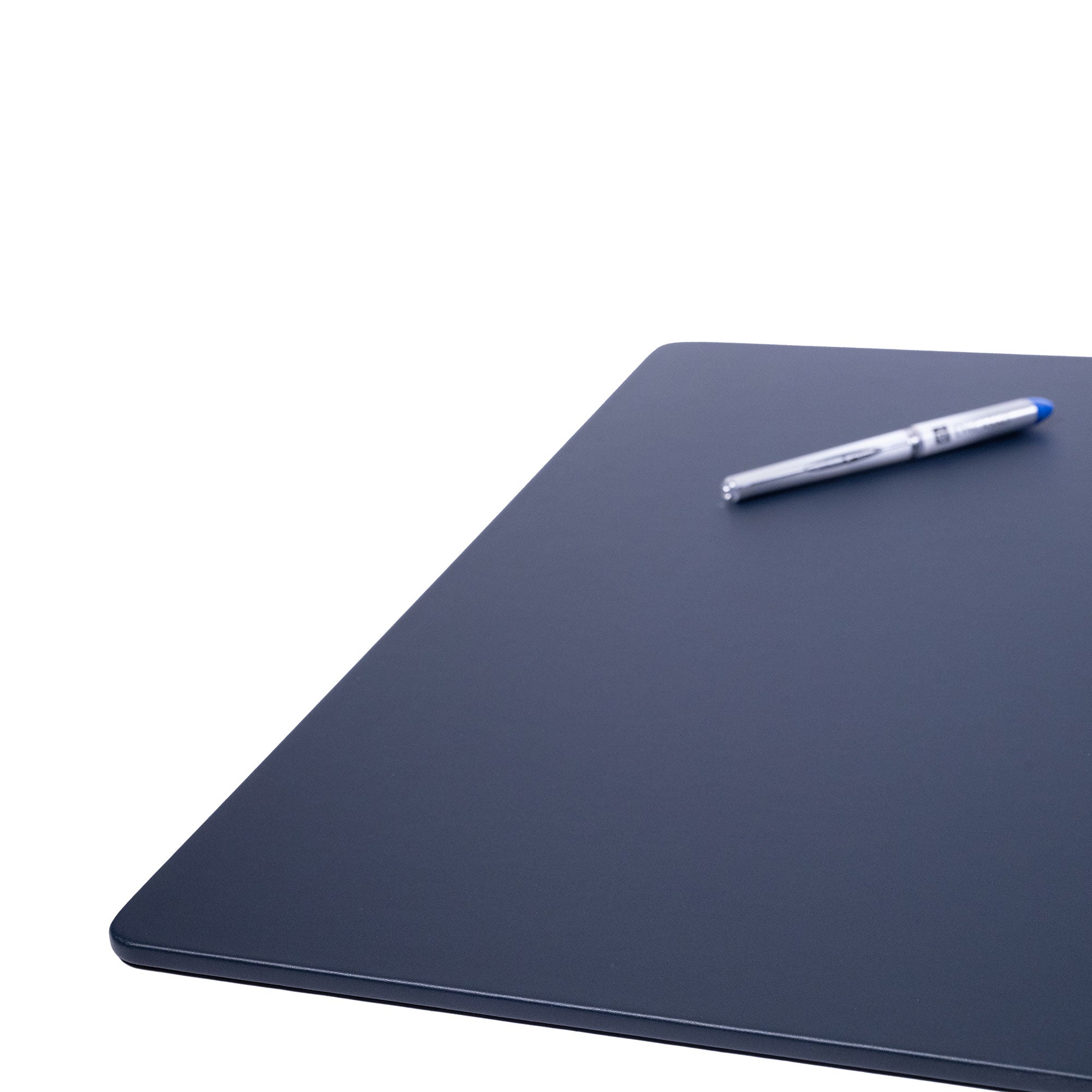 Navy Blue Leatherette Desk Pad w/out Rails, 24 x 19