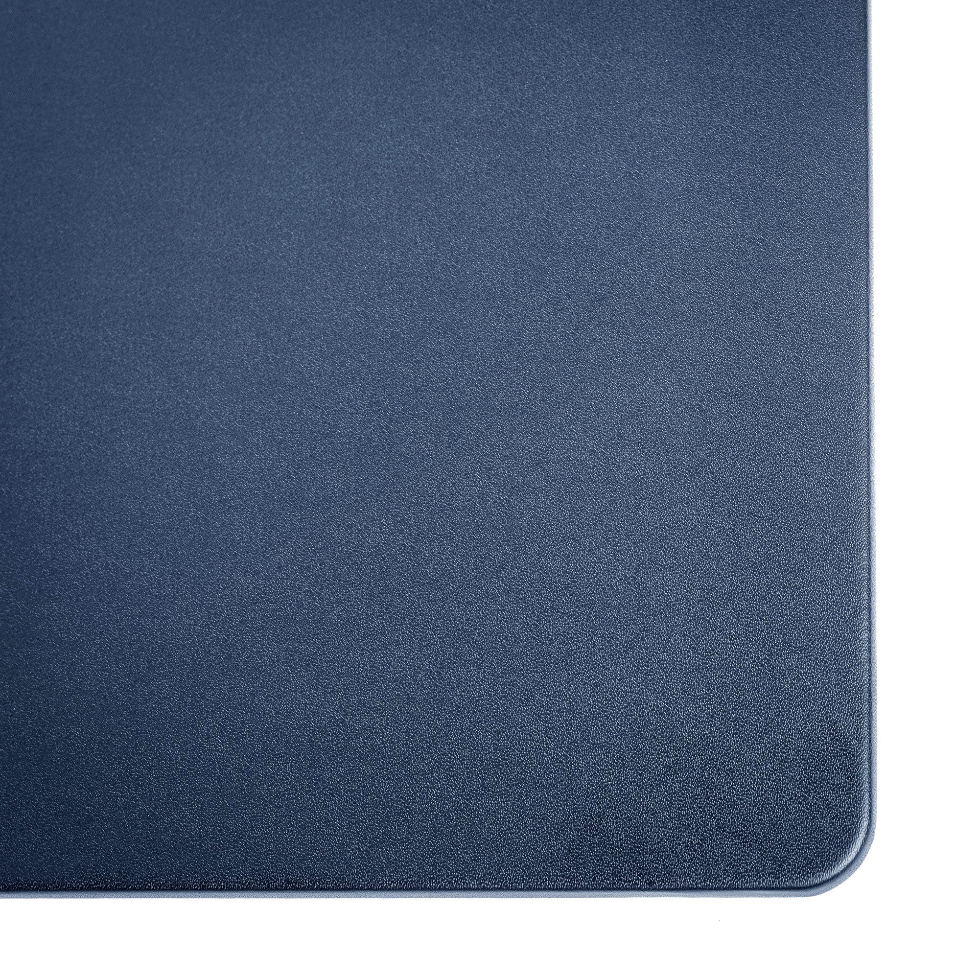 Navy Blue Leatherette Desk Pad w/out Rails, 34 x 20