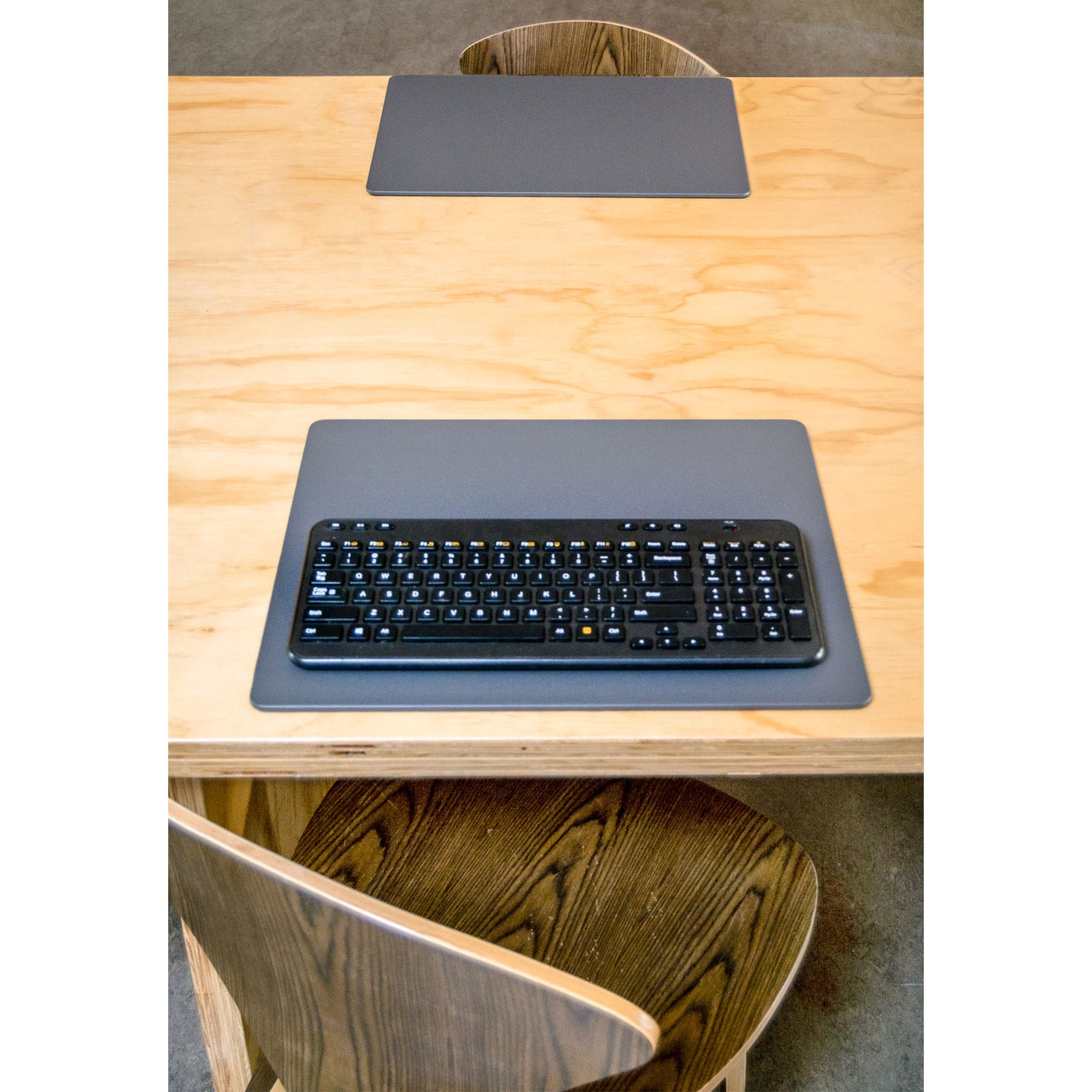 Gray Leather 17 x 14 Conference Table Pad