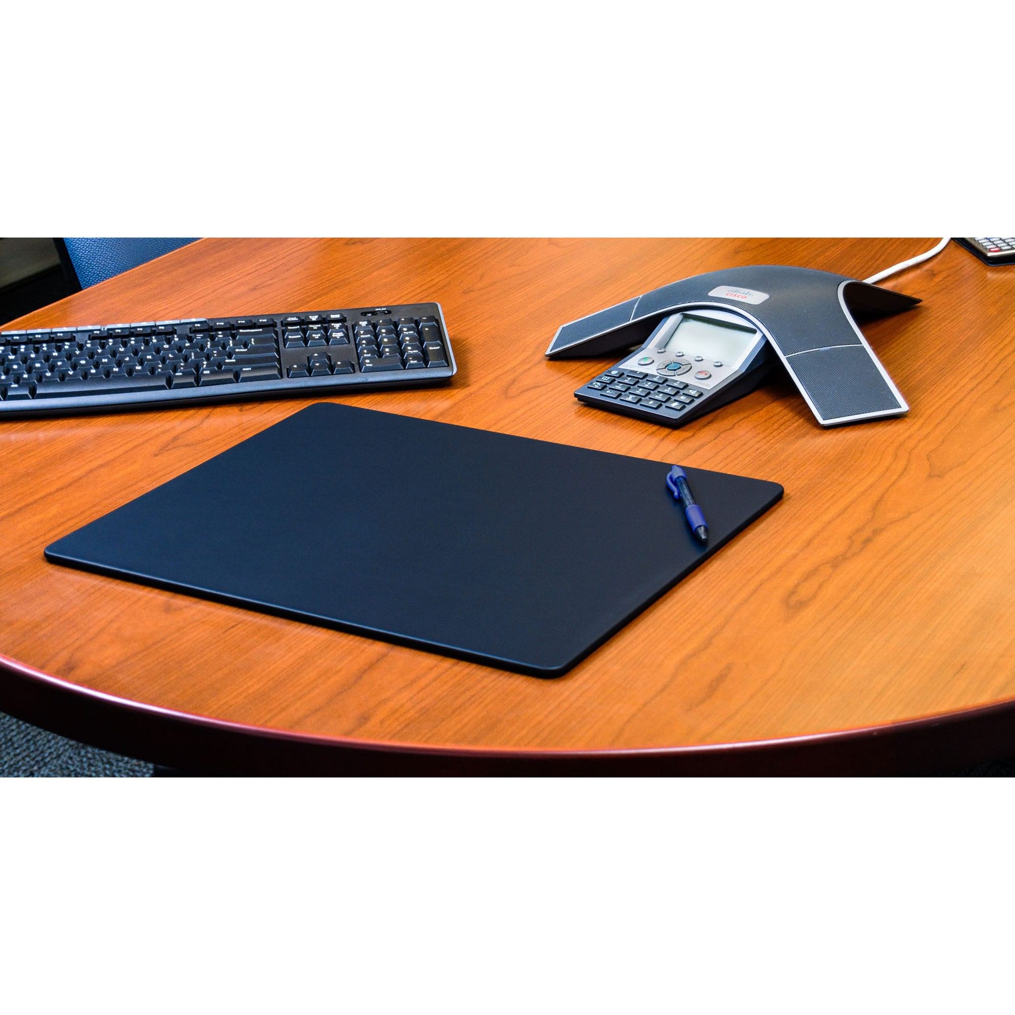 Navy Blue Leather 17 x 14 Conference Table Pad