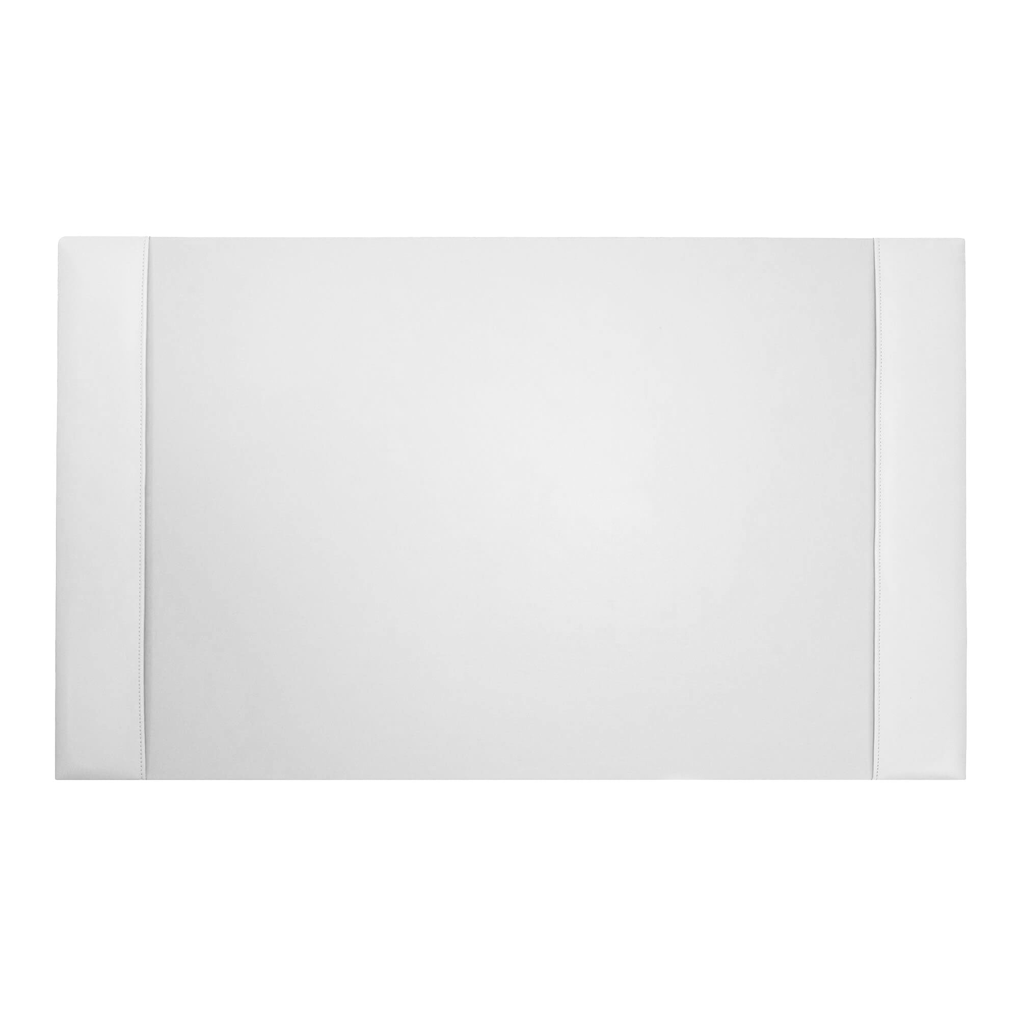 White Bonded Leather Desk Pad, 30 x 18