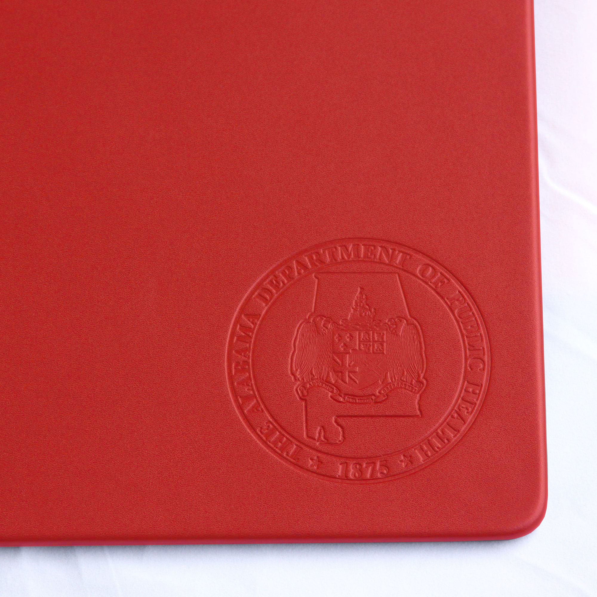 Red Leather 17 x 14 Conference Table Pad