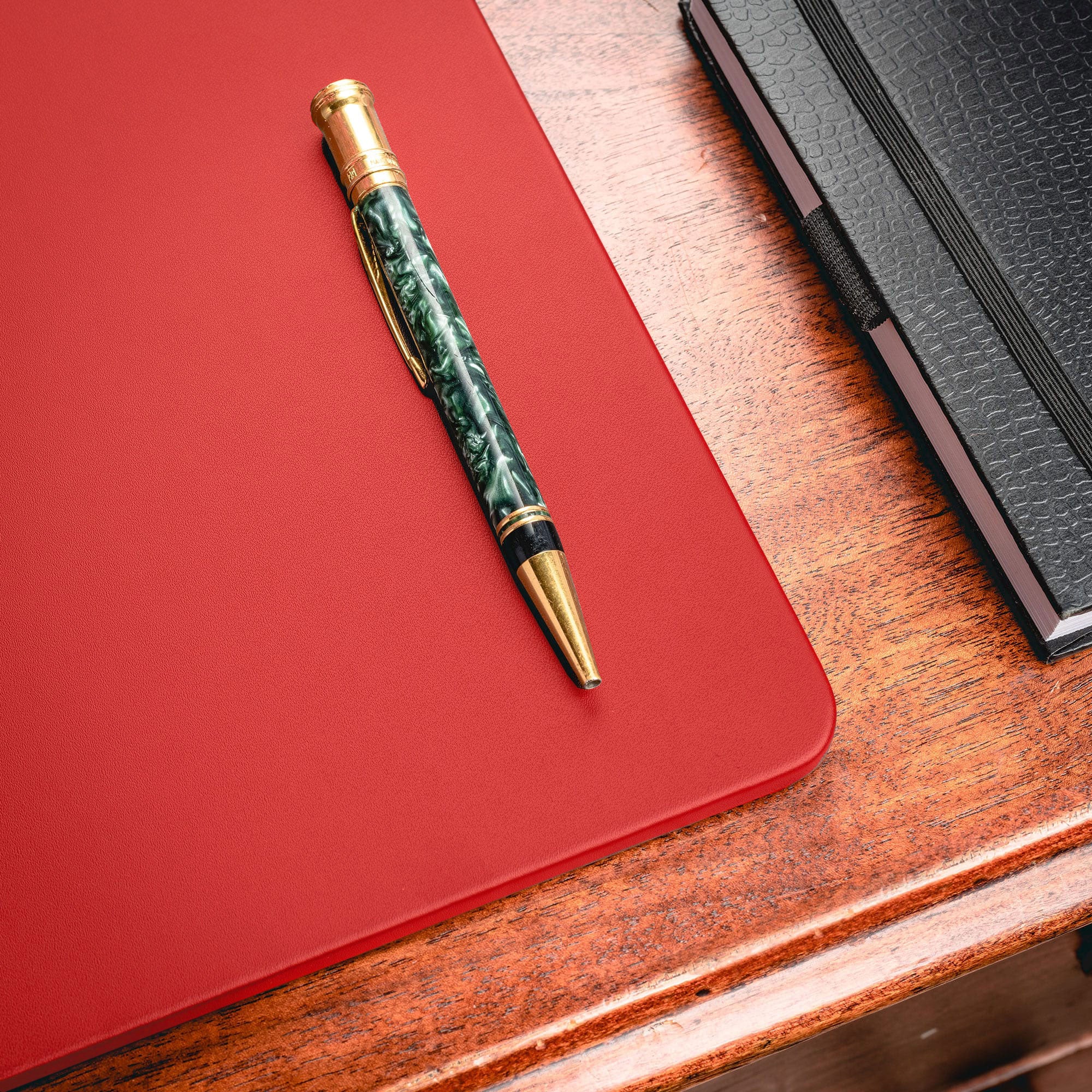 Red Leather 17 x 14 Conference Table Pad