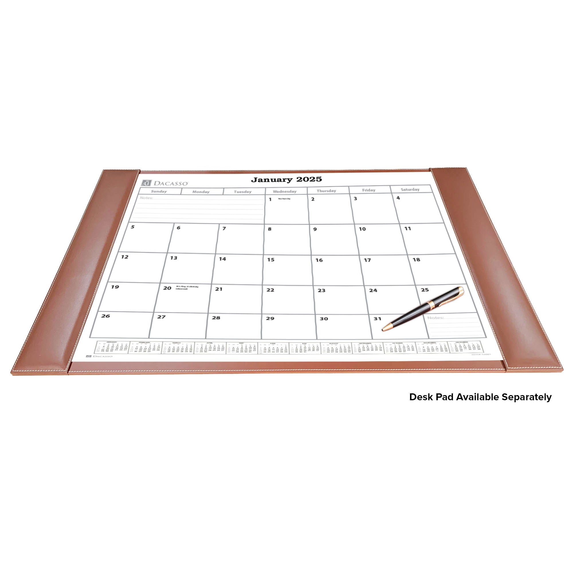 Desk Pad Monthly 2025 Calendar Insert, 24.5 x 16