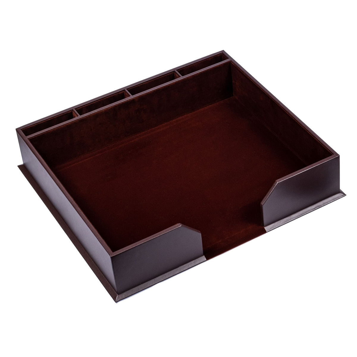 12 Seat Chocolate Brown Leather Conference Room Set w/ Square Coasters, 17 x 14 Size Pads