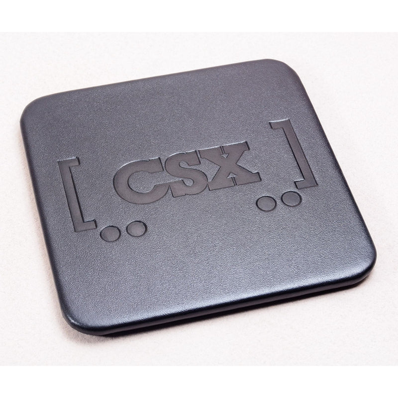 Black Leatherette Square Coaster for Glass Tabletop