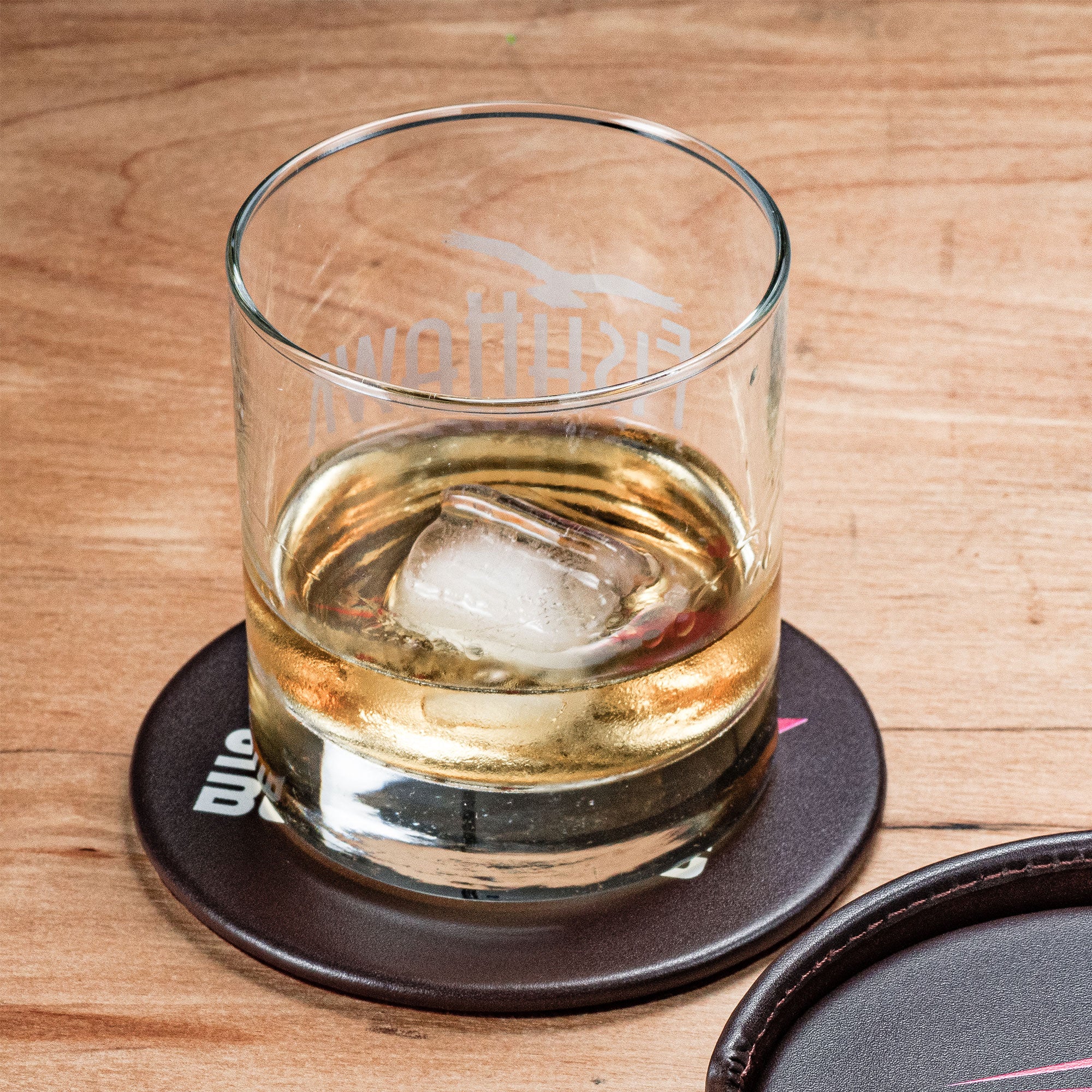Chocolate Brown Leatherette Coaster
