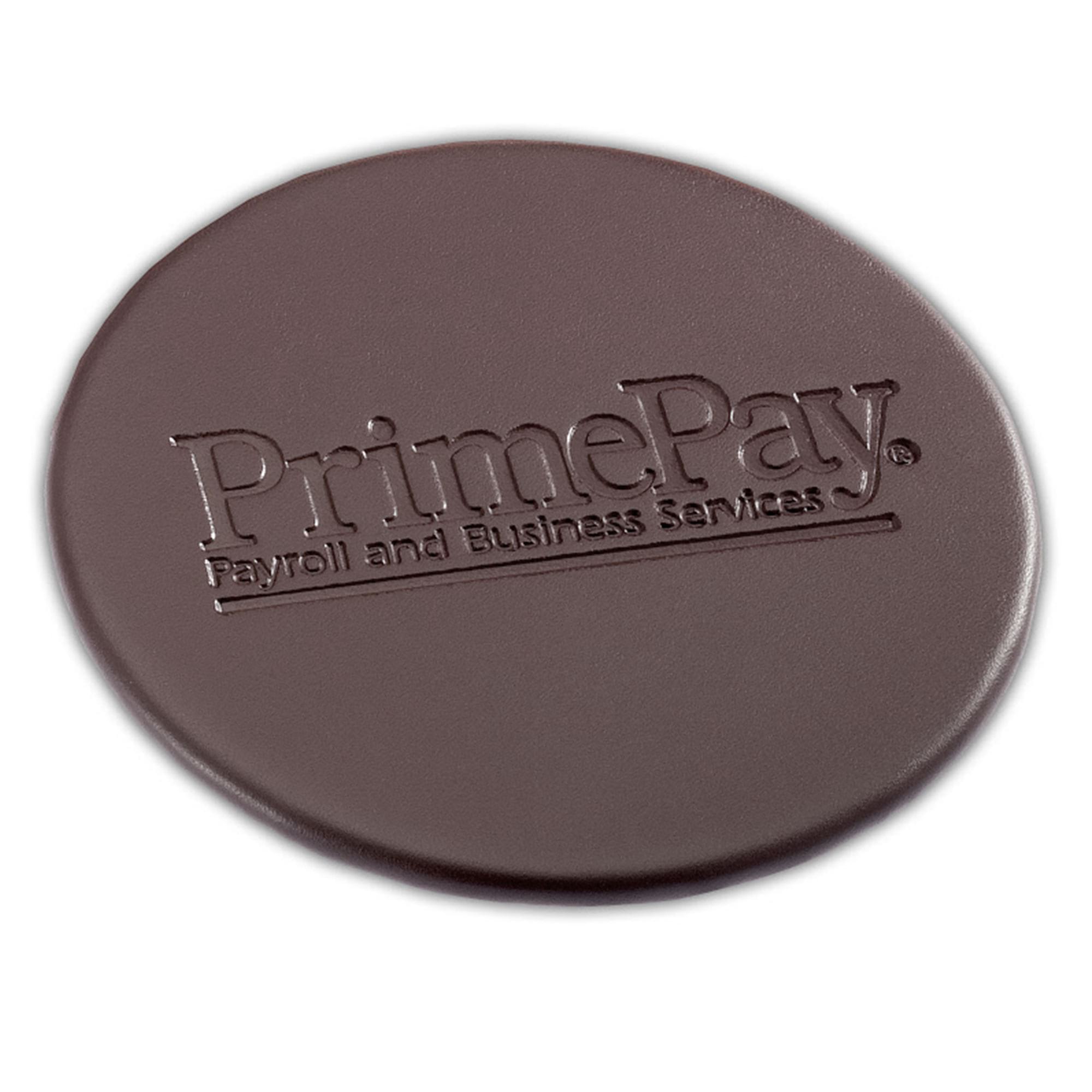 Chocolate Brown Leatherette Coaster