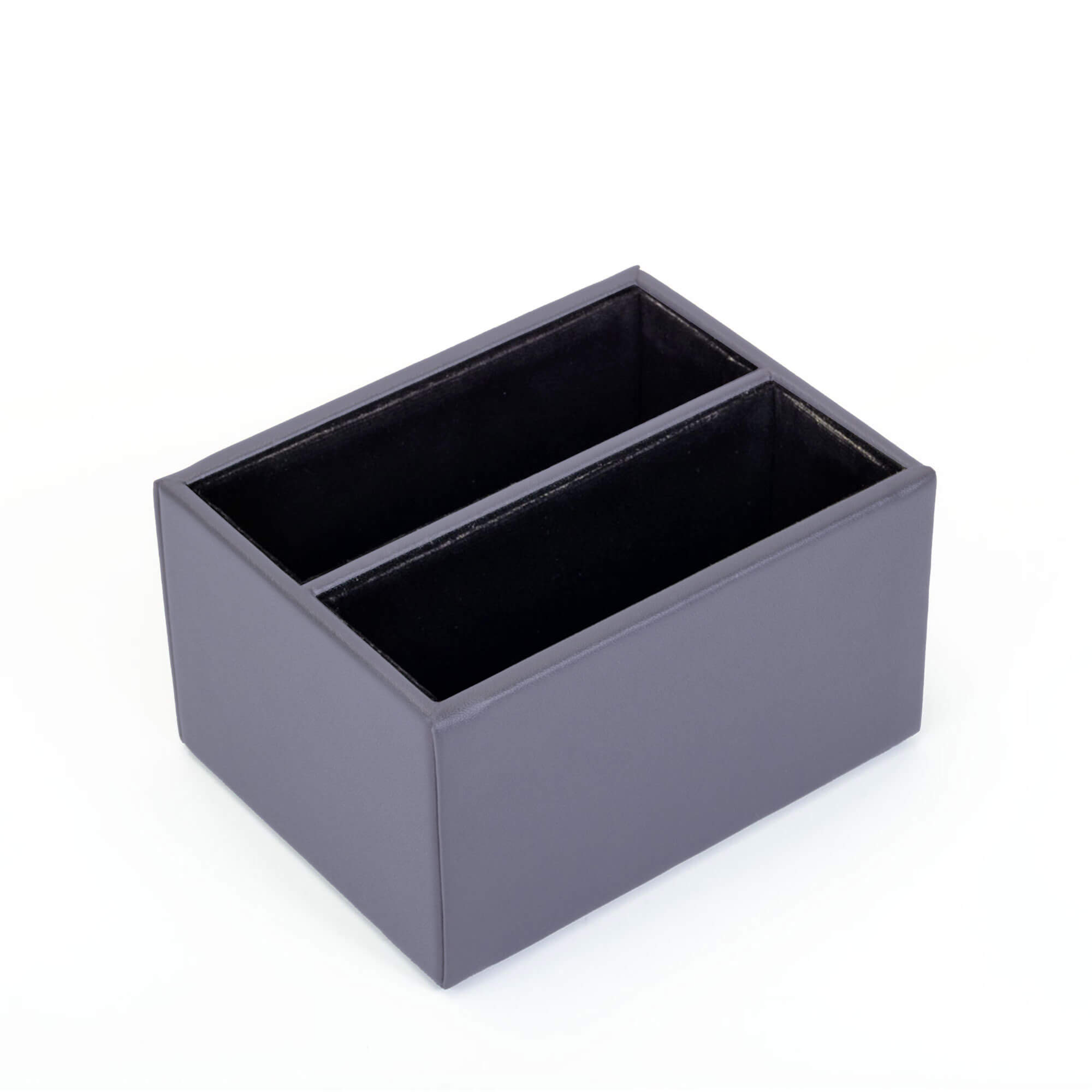 Gray Leatherette 10pc Coaster Holder