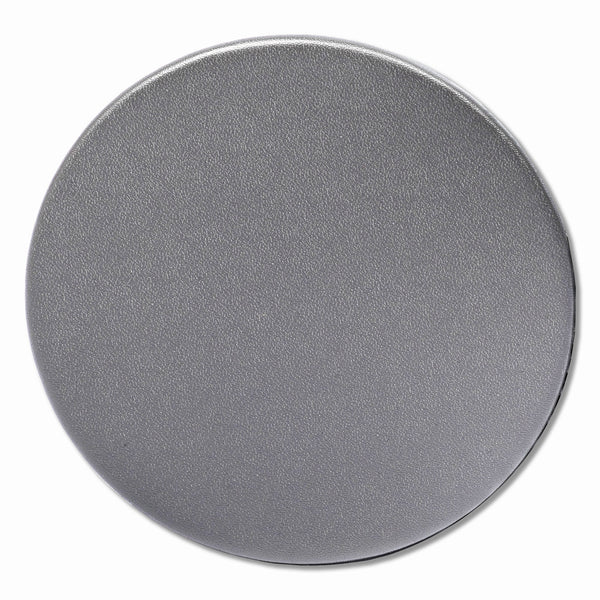 Gray Leatherette Round Coaster