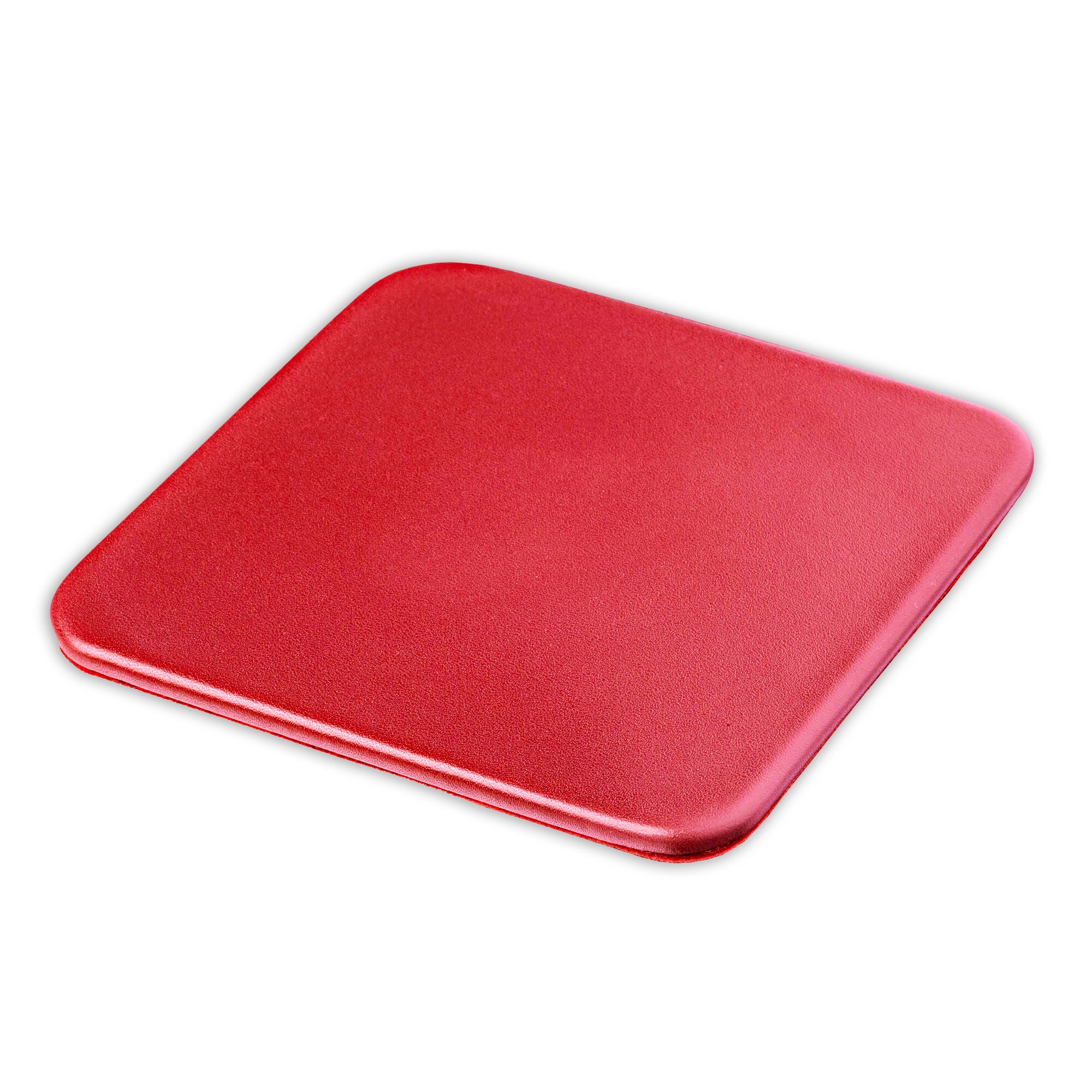 Red Leatherette Single Coaster, Square