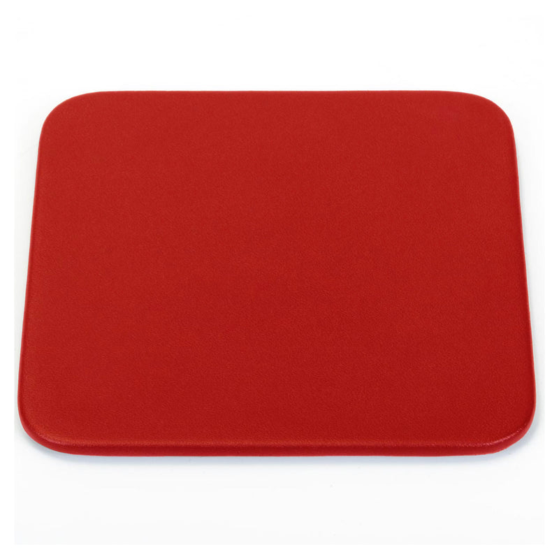 Red Leather Single Coaster, Square