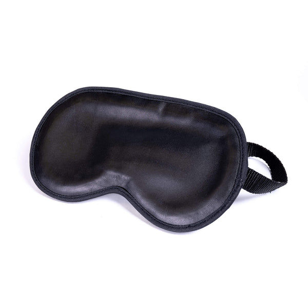 Classic Black Leather Sleep Mask
