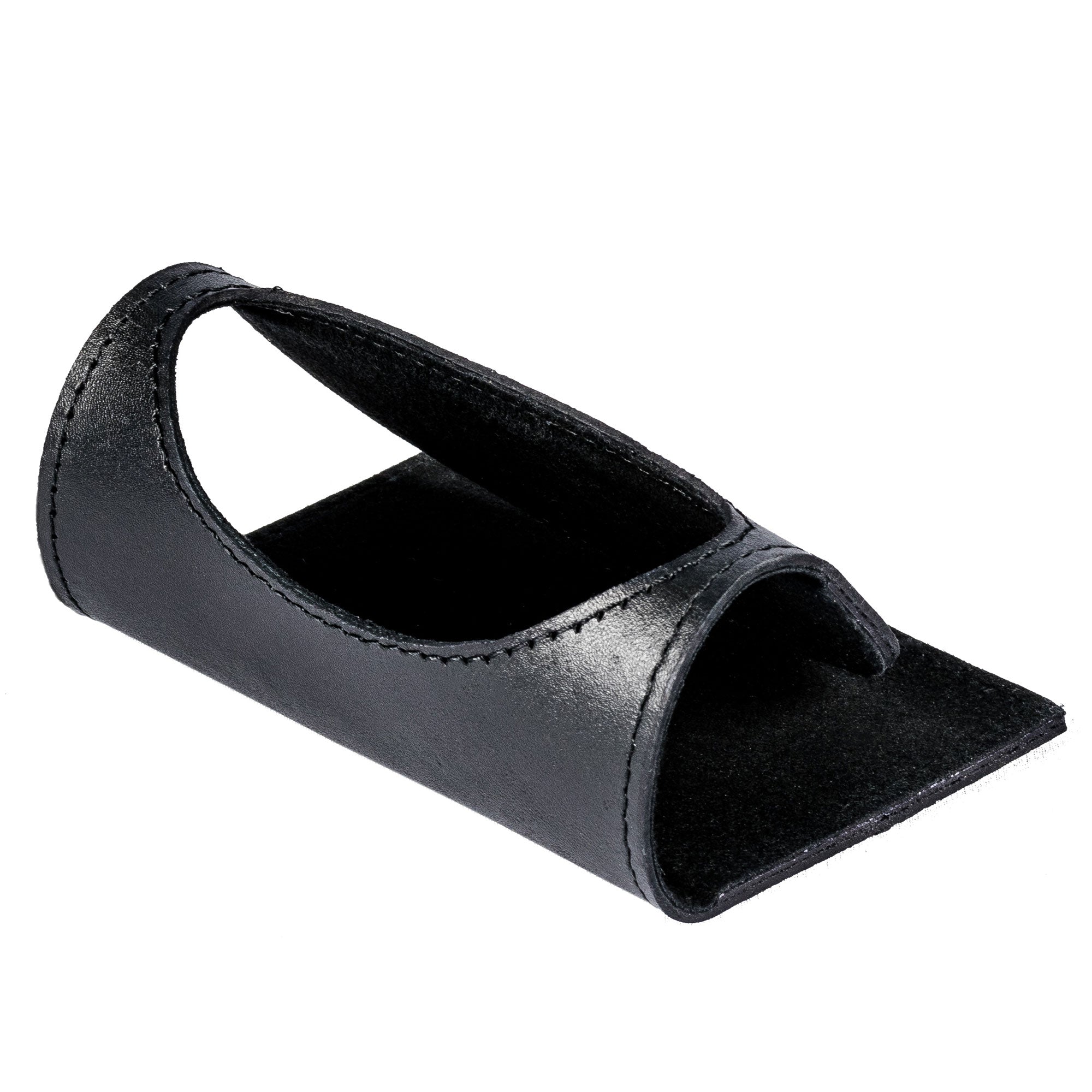 Classic Black Leather Foldable Cell Phone Holder