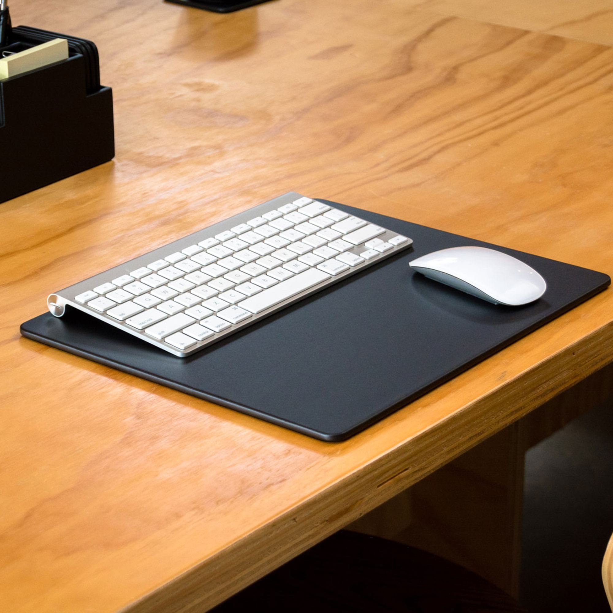 Classic Black Leather 14 x 11.5 Conference Table Pad