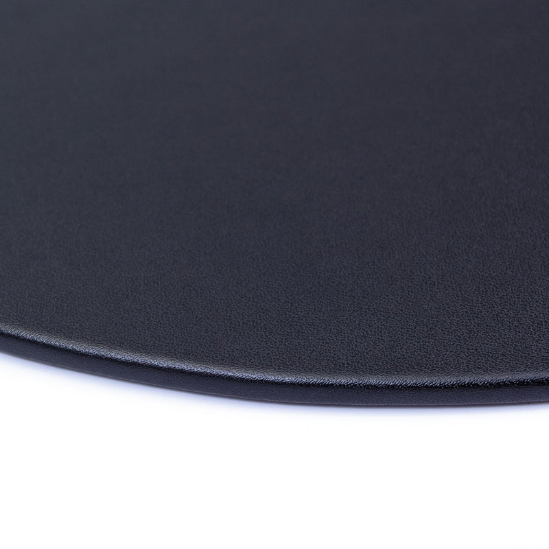 Black Leatherette 17" x 14" Oval Conference Pad