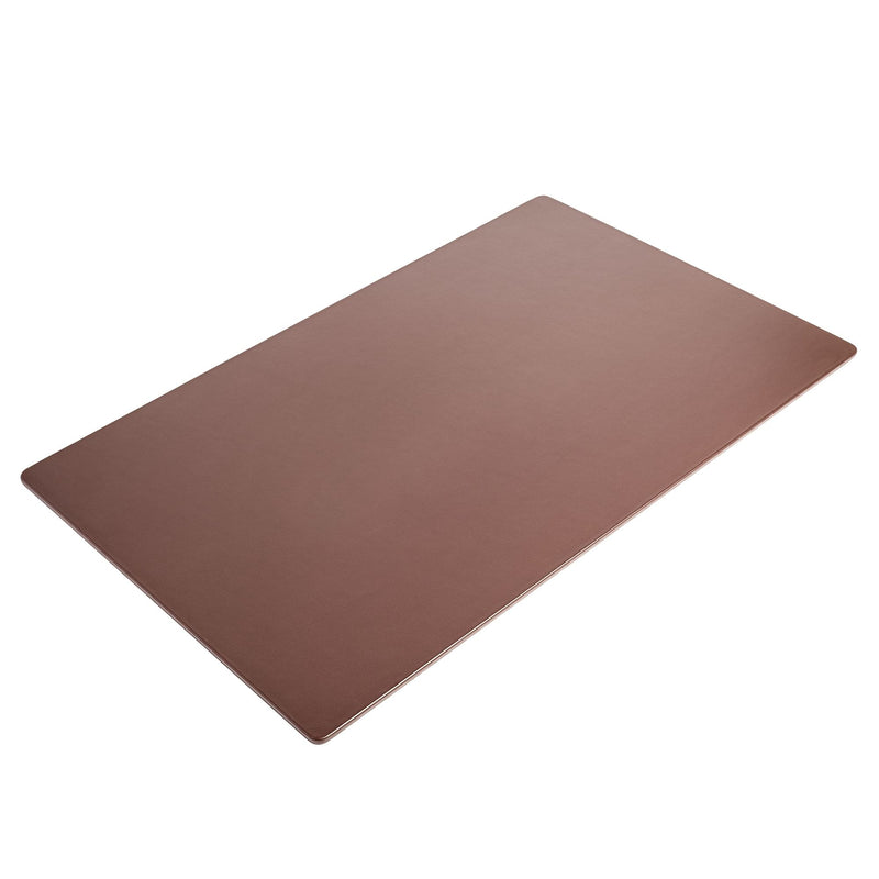 Chocolate Brown Leather 30" x 19" Desk Mat without Rails