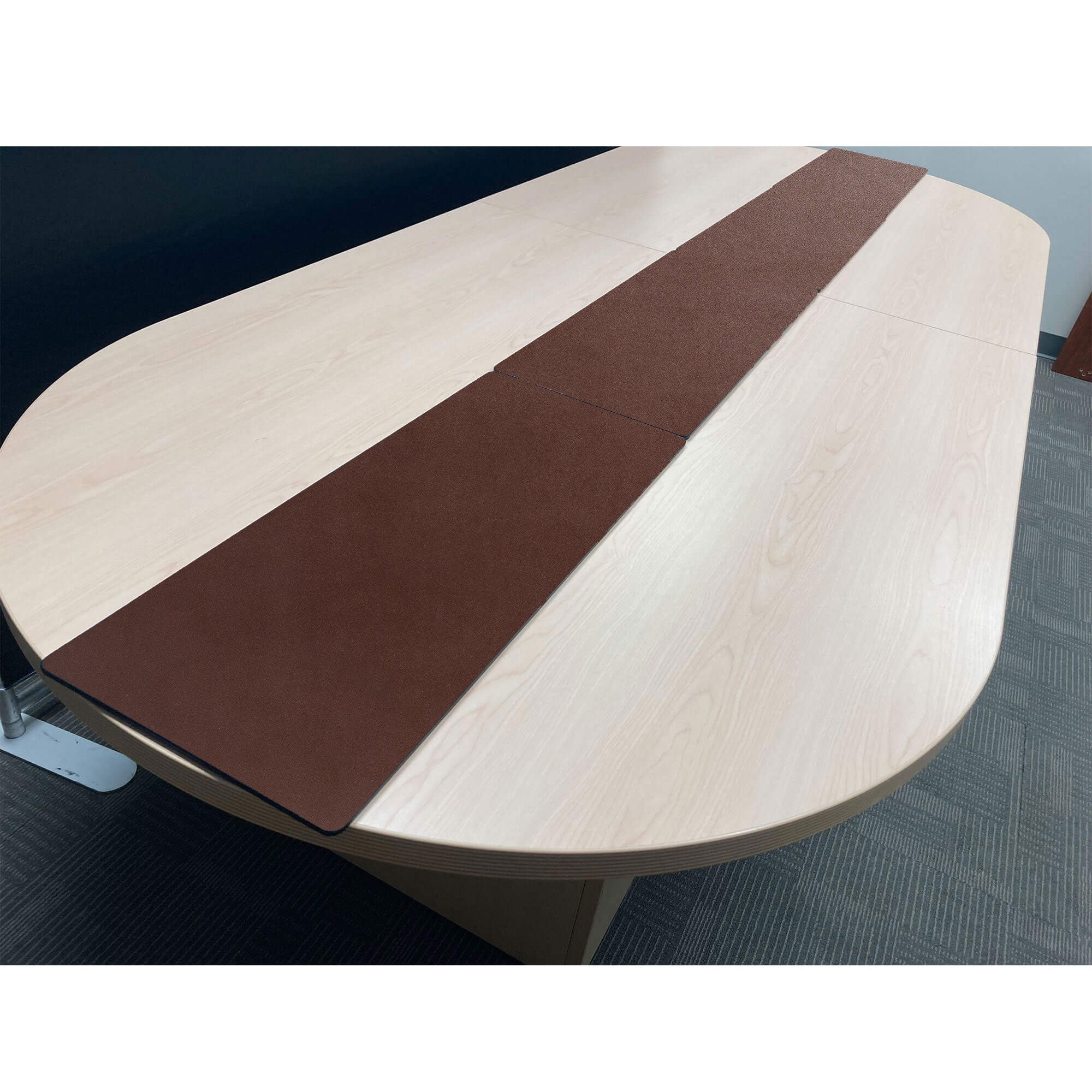 Chocolate Brown Leatherette 30" x 12.5" Conference Table Single Runner