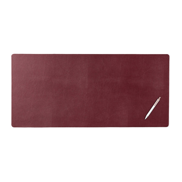 Garnet Red Distressed Leather Desk Pad