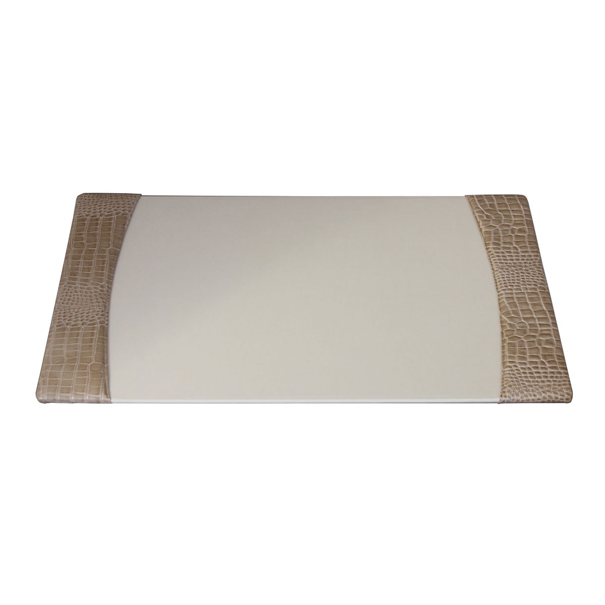 Protacini Breeze Beige Italian Crocodile Leather 34 x 20 Desk Pad
