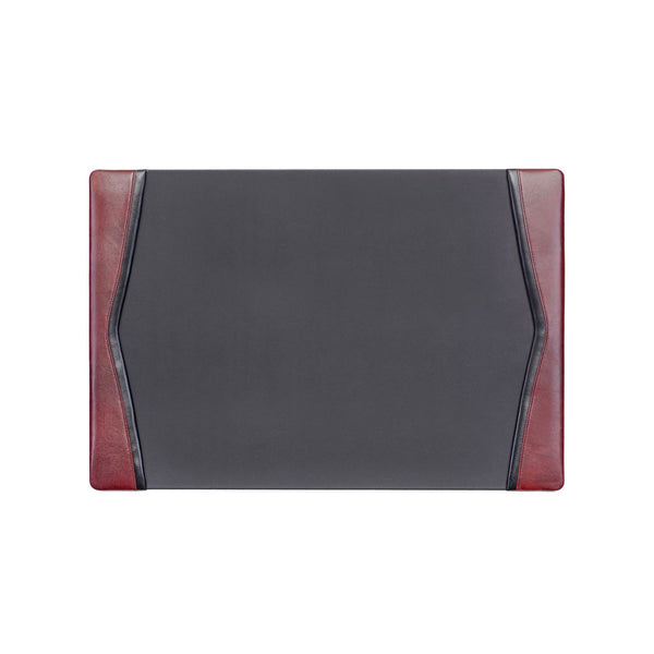 Burgundy Leather 25.5" x 17.25" Side-Rail Desk Pad