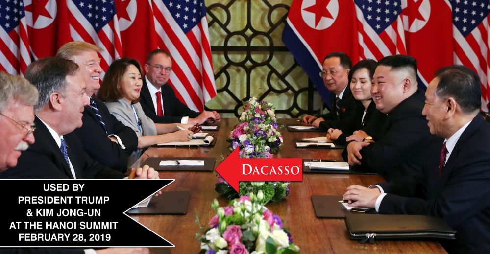 Dacasso Black Leather Conference Pads used by President Donald Trump and Kim Jong-Un during the Hanoi Summit