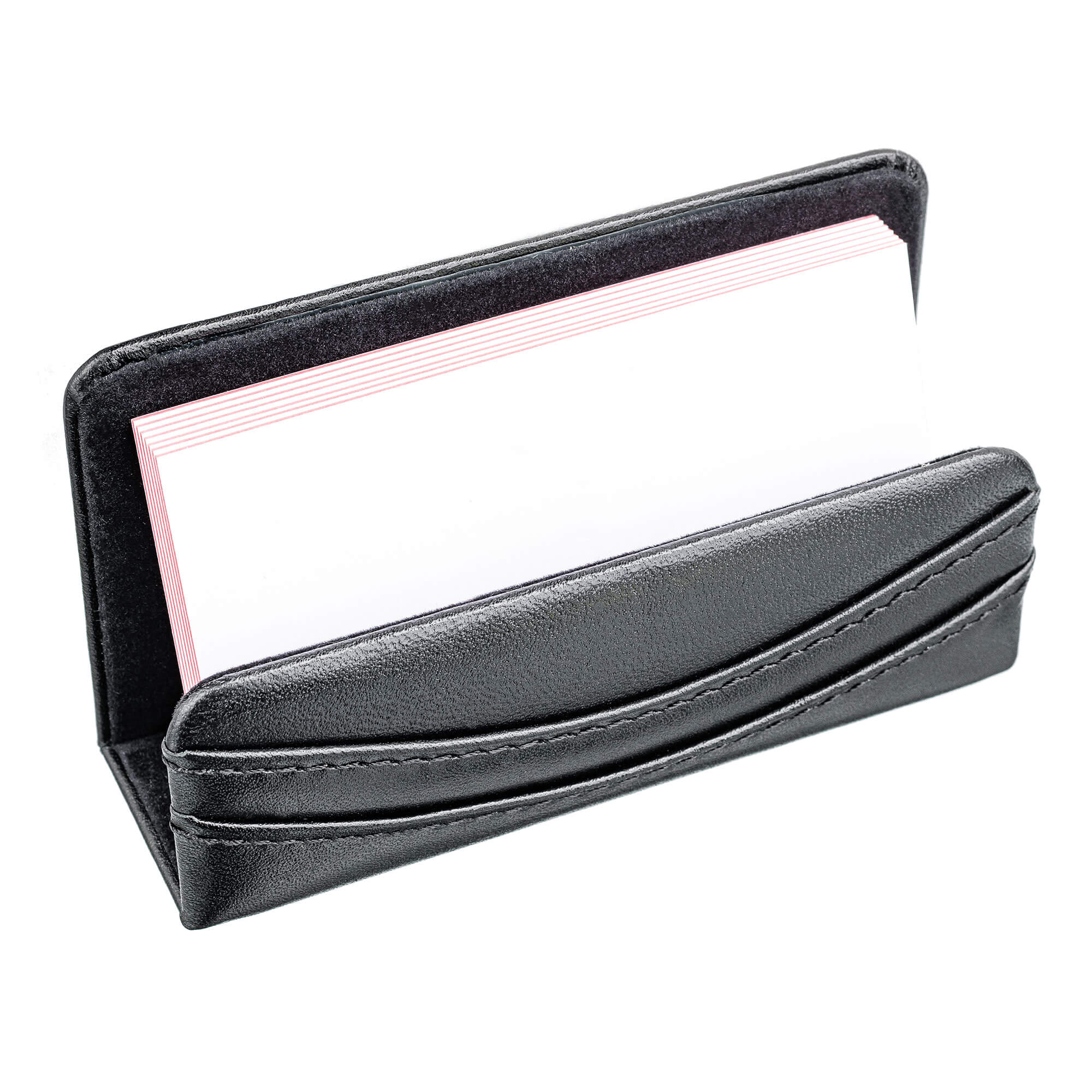 Classic Black Leather Business Card Holder
