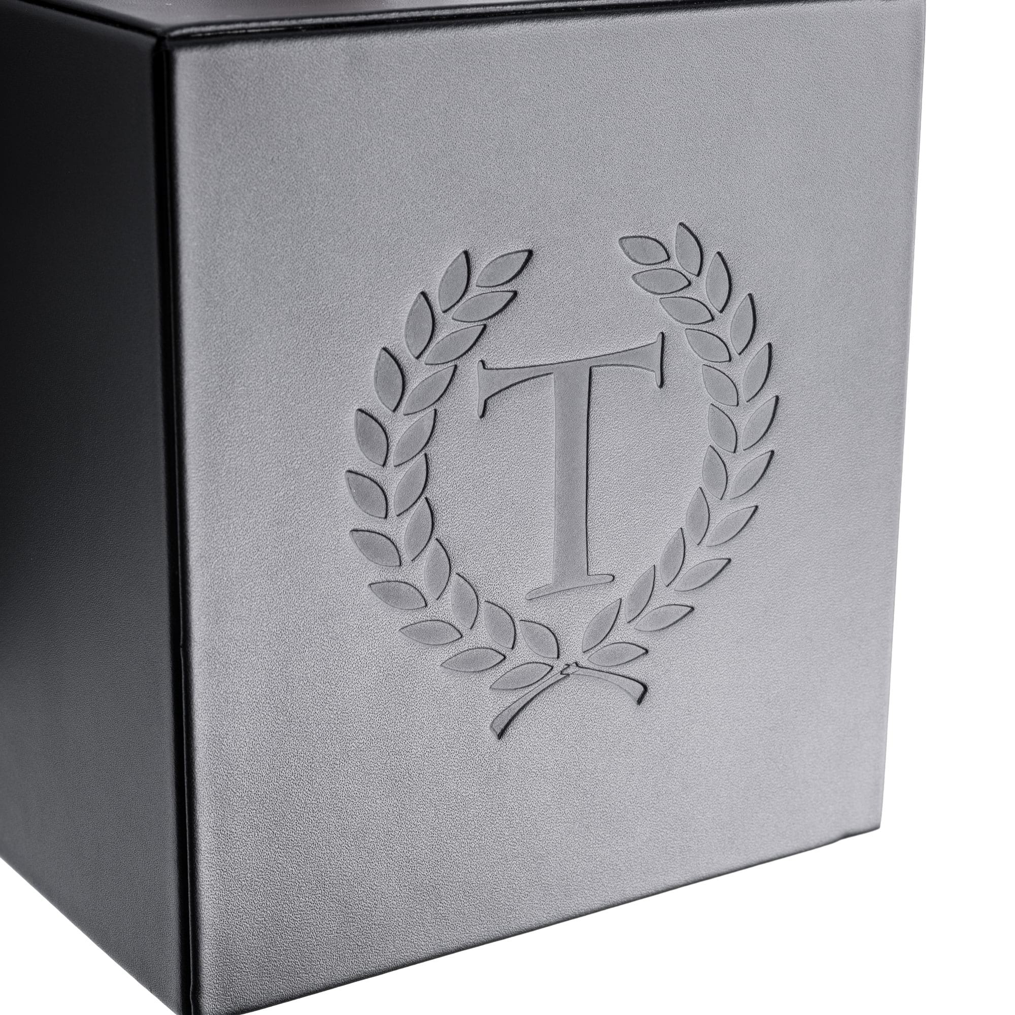 Black Leather Tissue Box Cover