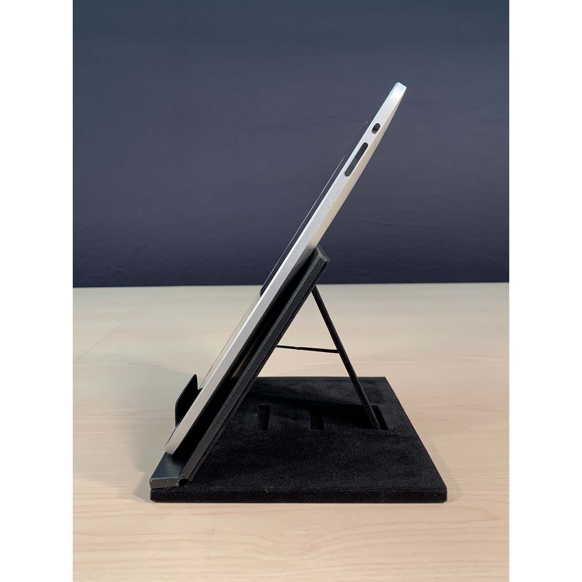 Classic Black Leather Tablet Stand