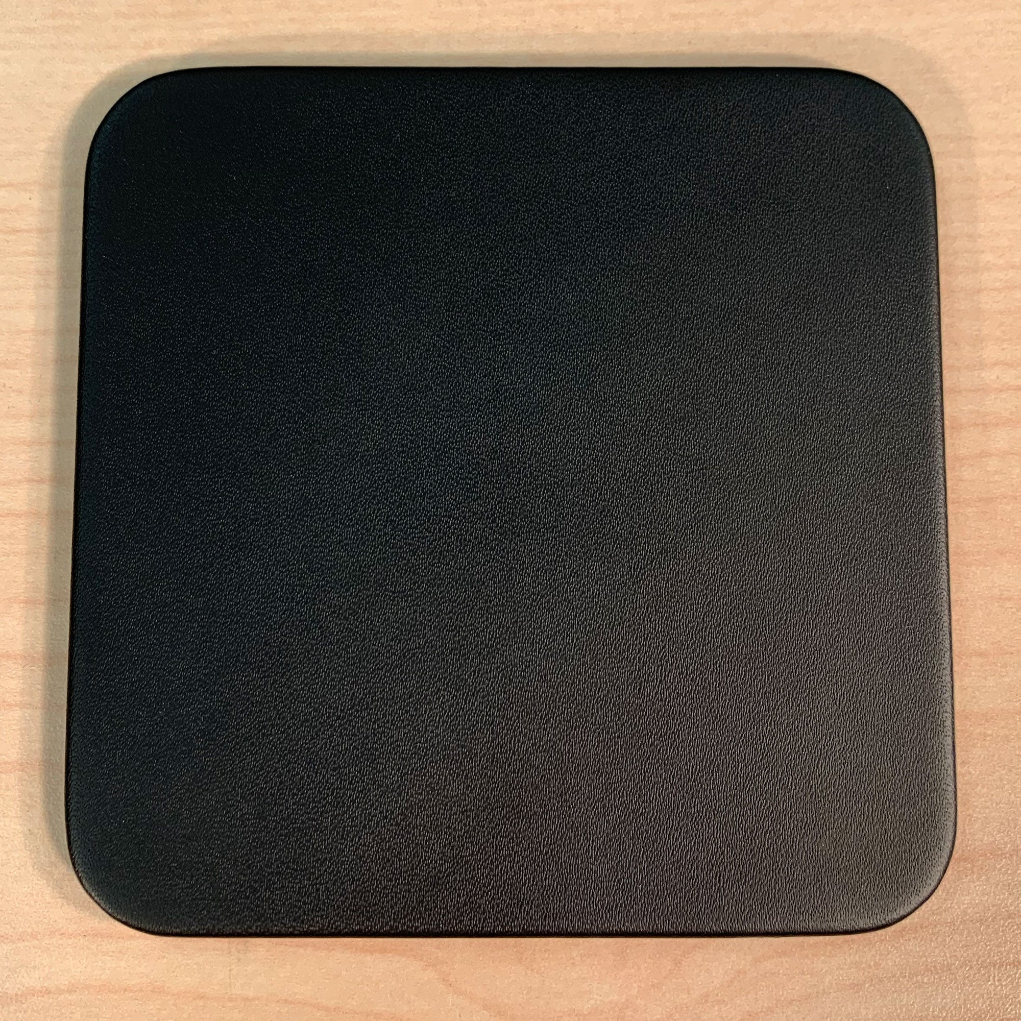Black Leatherette Square Coaster for Glass Tabletop
