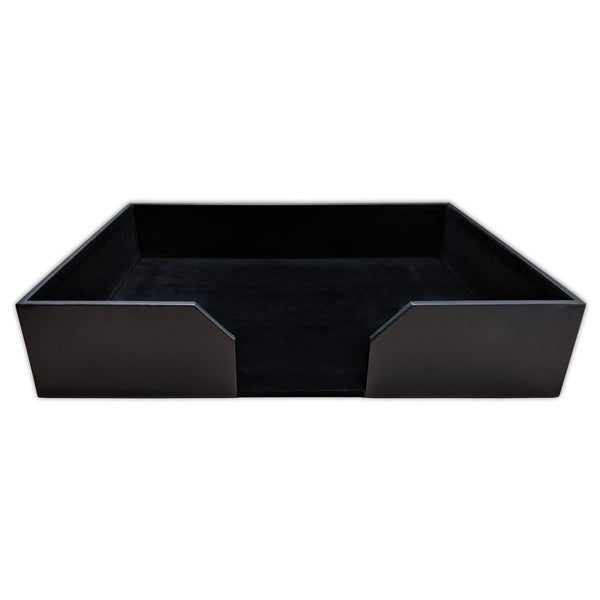 Black Leather 17" x 14" Conference Pad Holder