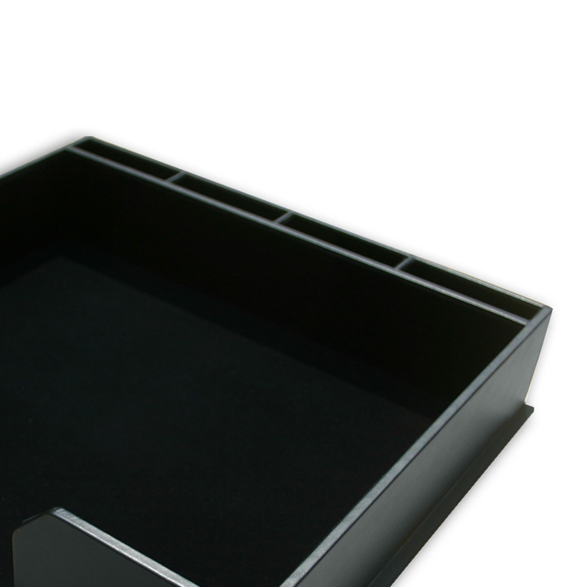 Black Leather 17" x 14" Conference Pad & Coaster Holder