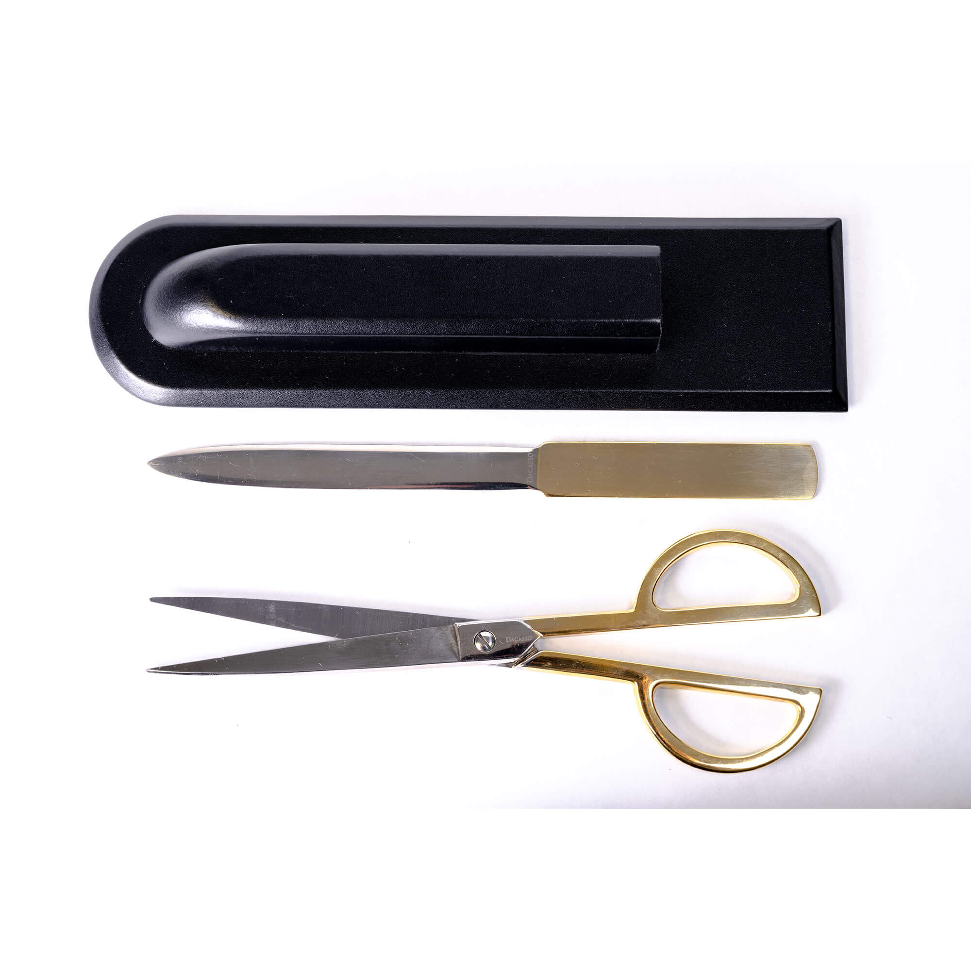 Classic Black Leather Library Set - Gold Hardware