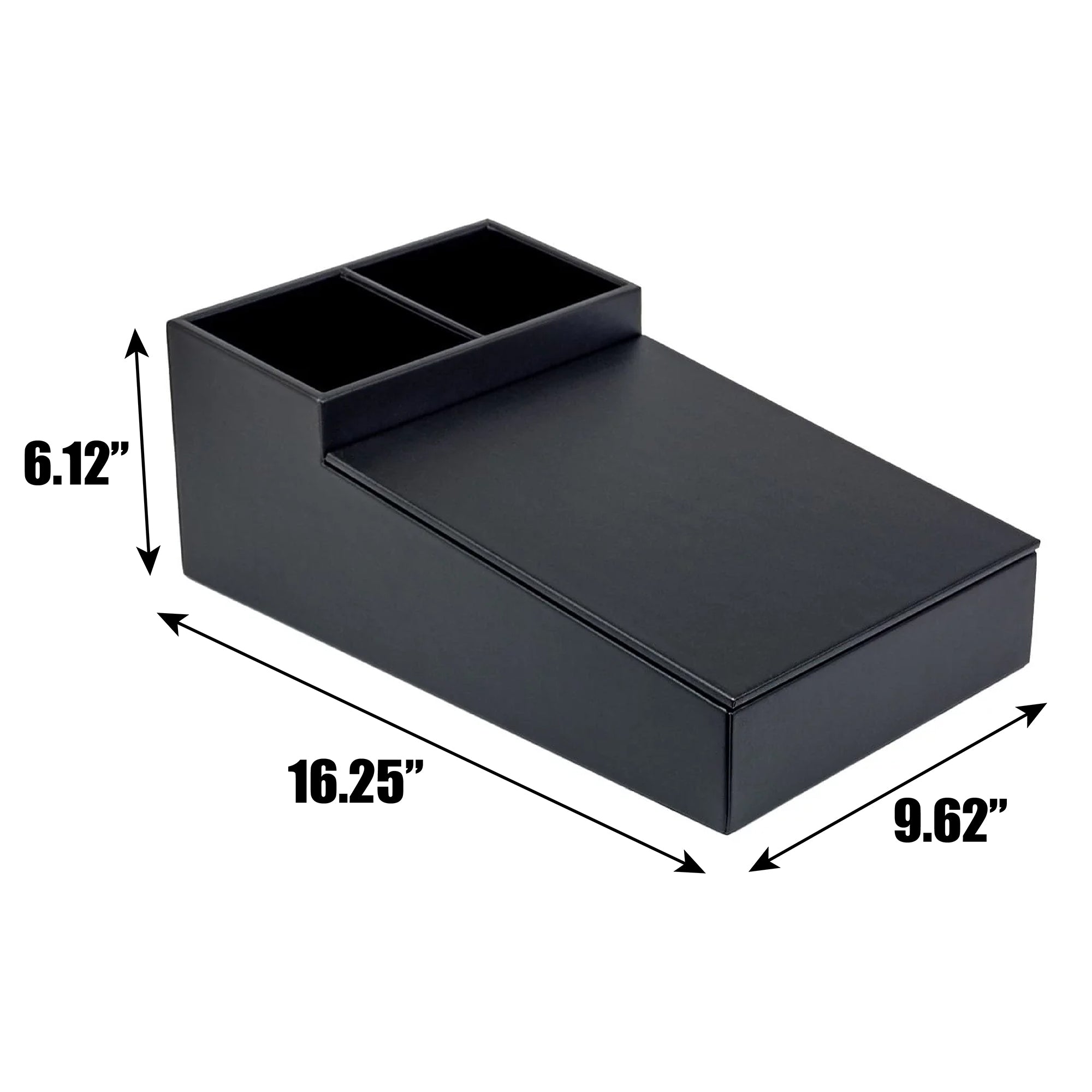 Black Leatherette Coffee Condiment Organizer