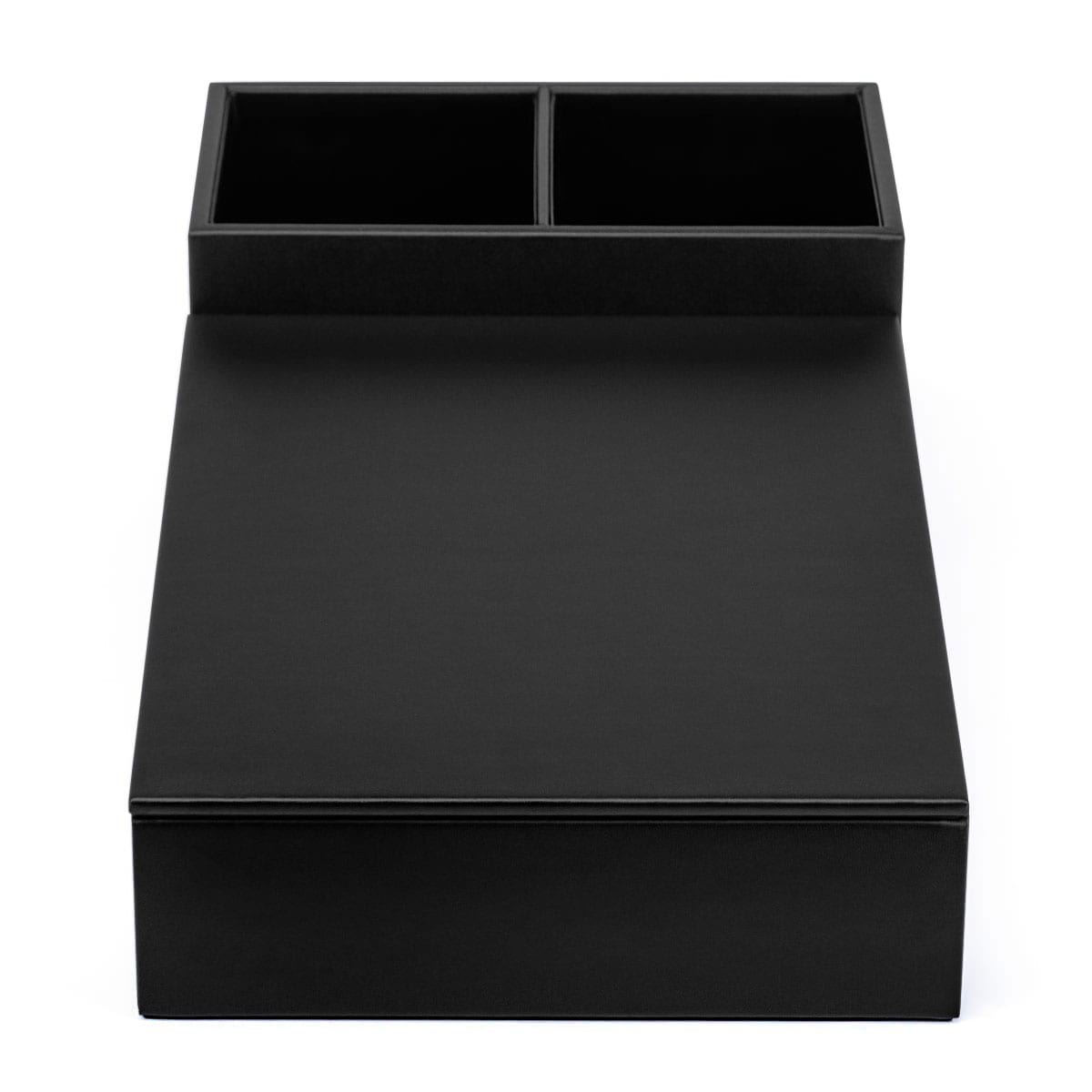 Black Leatherette Coffee Condiment Organizer