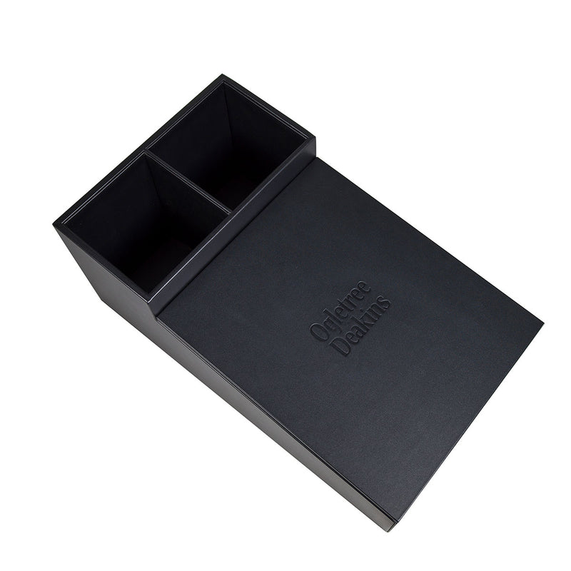 Black Leatherette Coffee Condiment Organizer