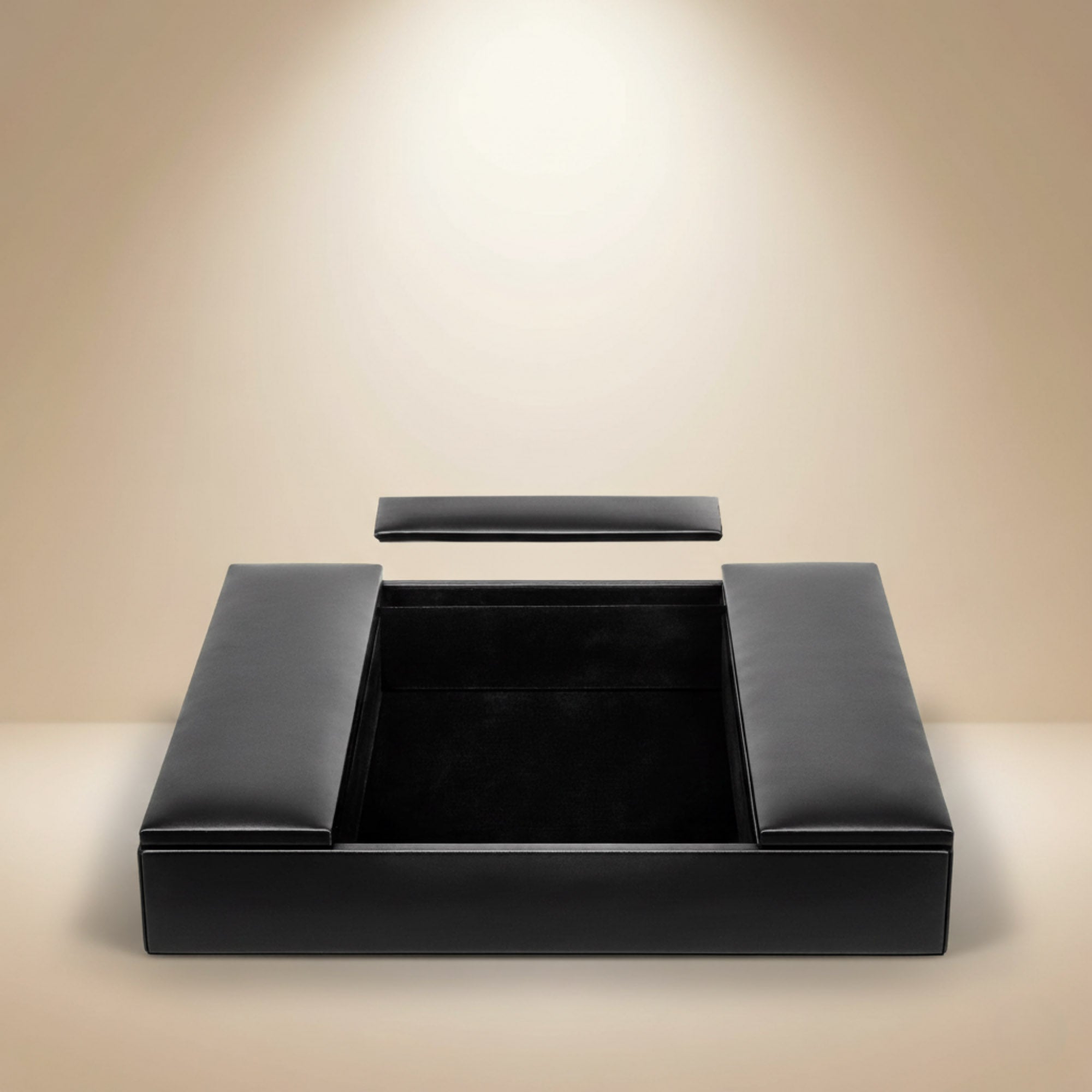 Black Leatherette Enhanced Conference Room Organizer