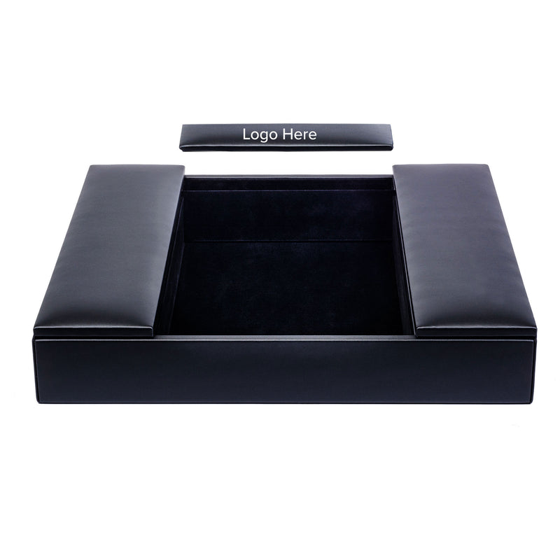 Black Leatherette Enhanced Conference Room Organizer