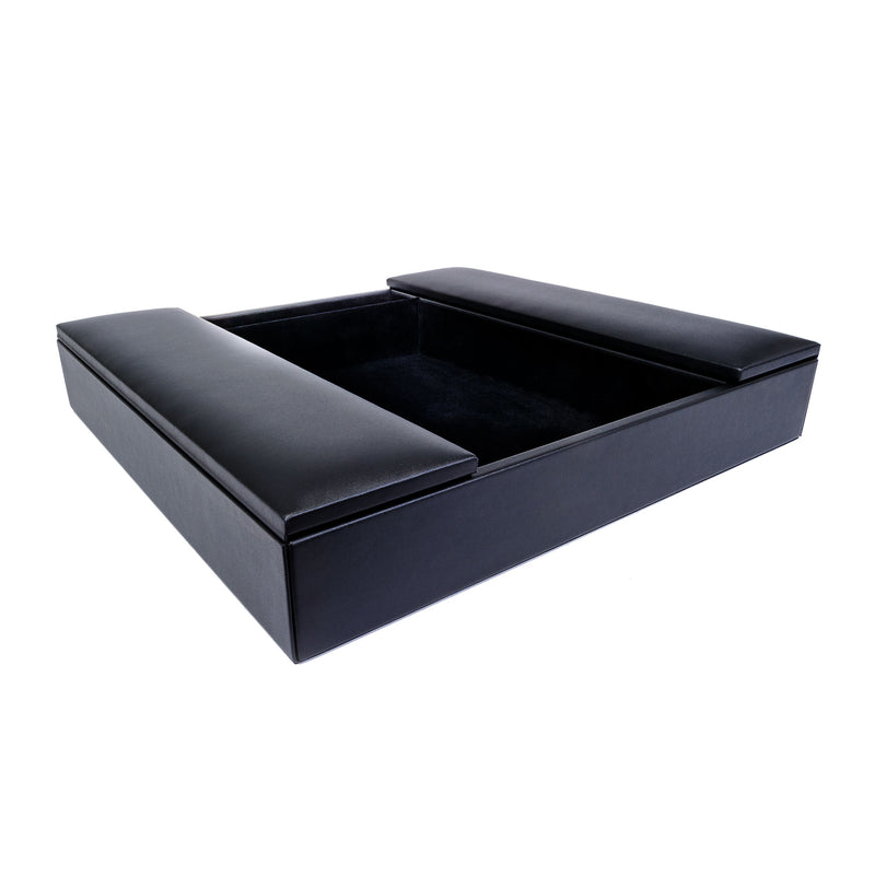 Black Leatherette Enhanced Conference Room Organizer