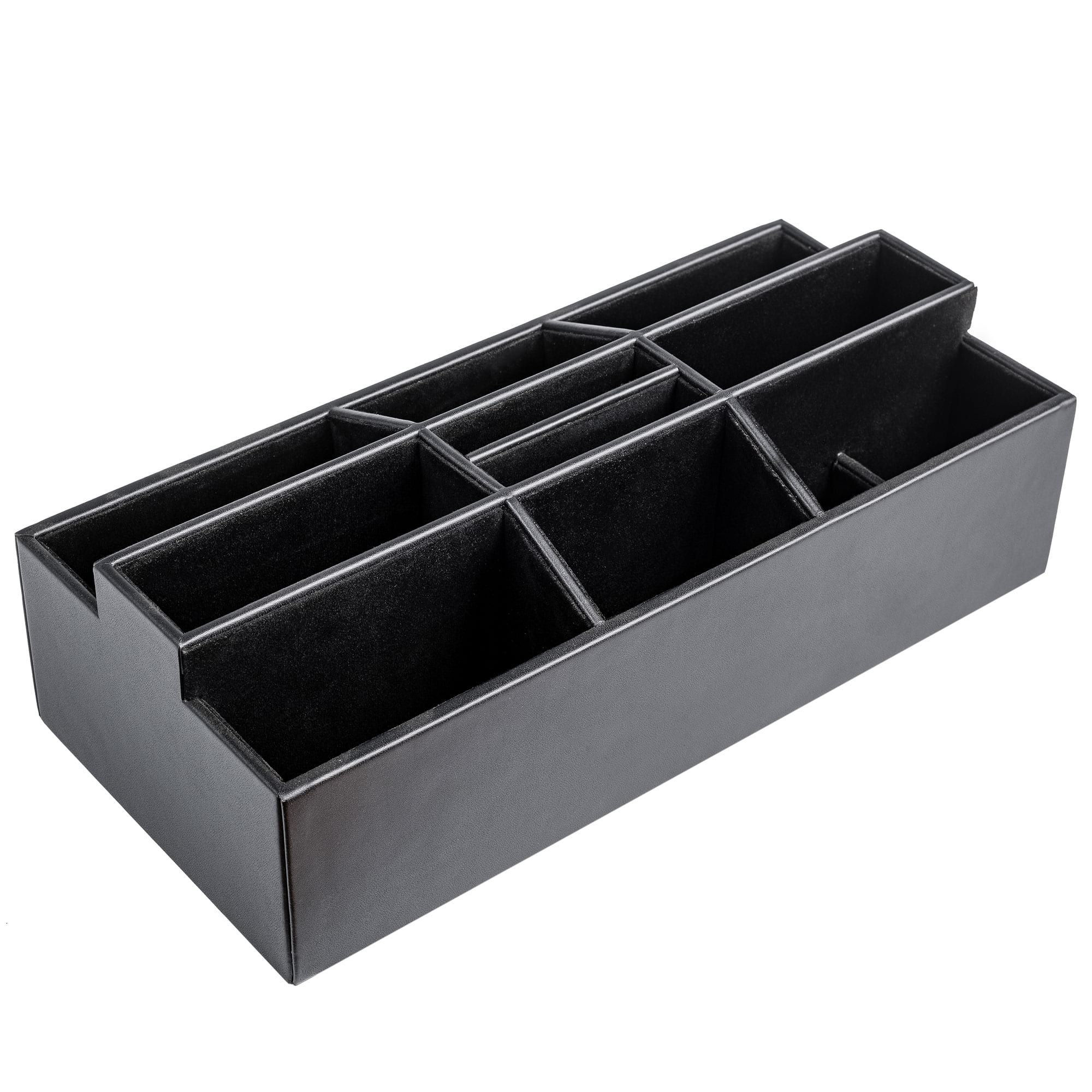 Black Leatherette Remote Control Organizer