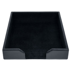 Black Bonded Leather Letter Tray