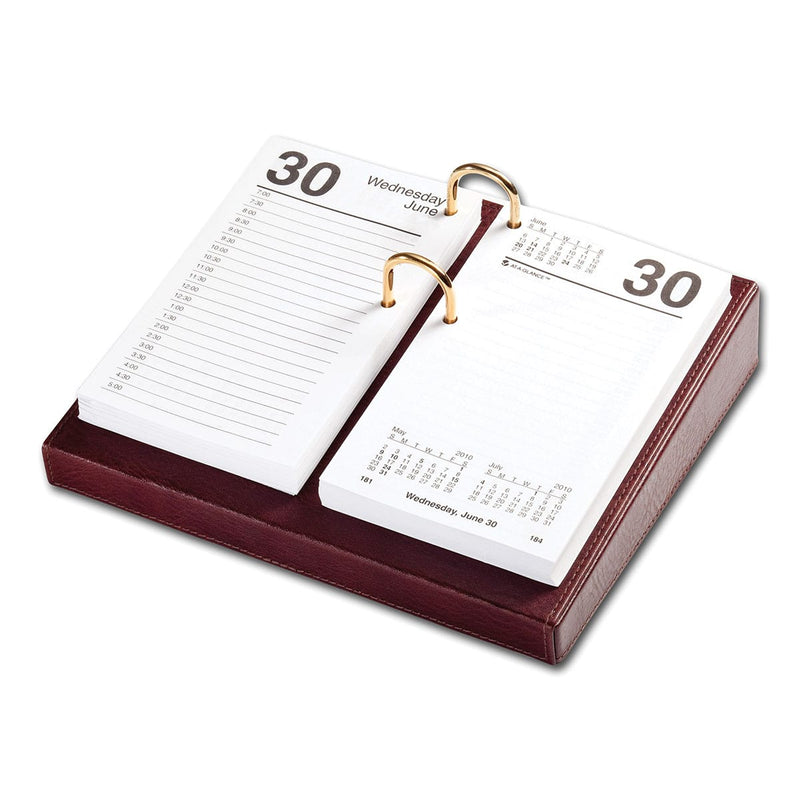 Mocha Leather 3.5" x 6" Calendar Holder