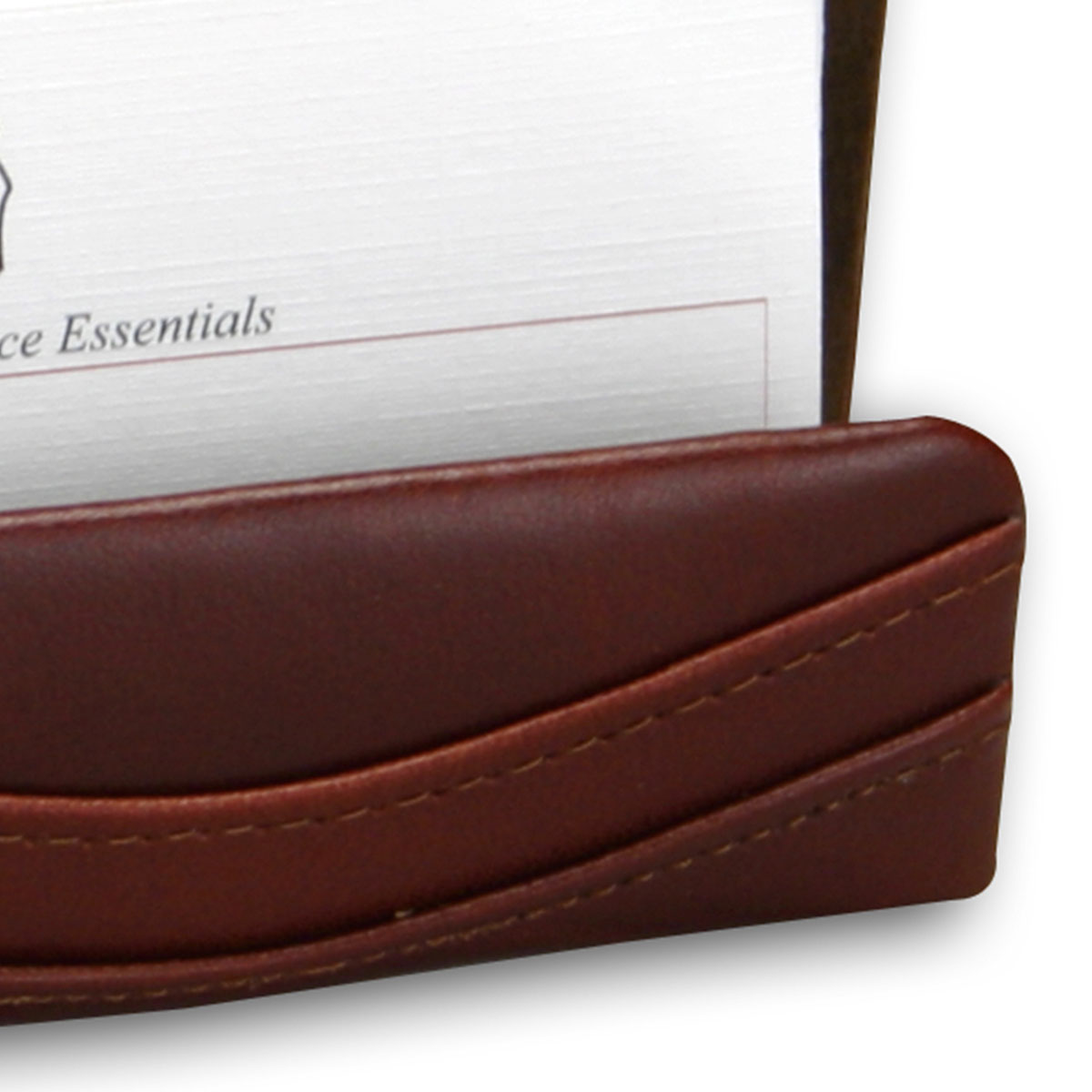 Mocha Leather Business Card Holder