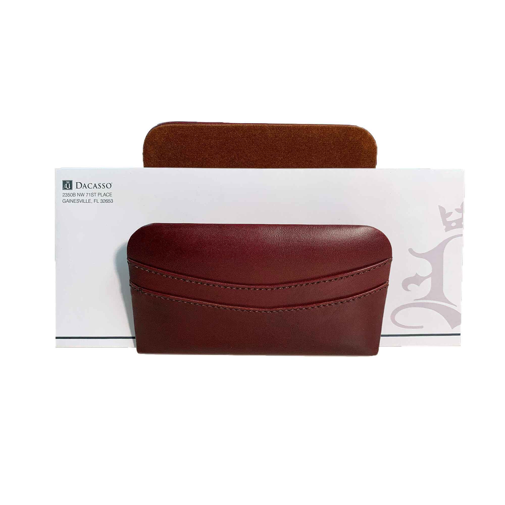 Mocha Leather Letter Holder