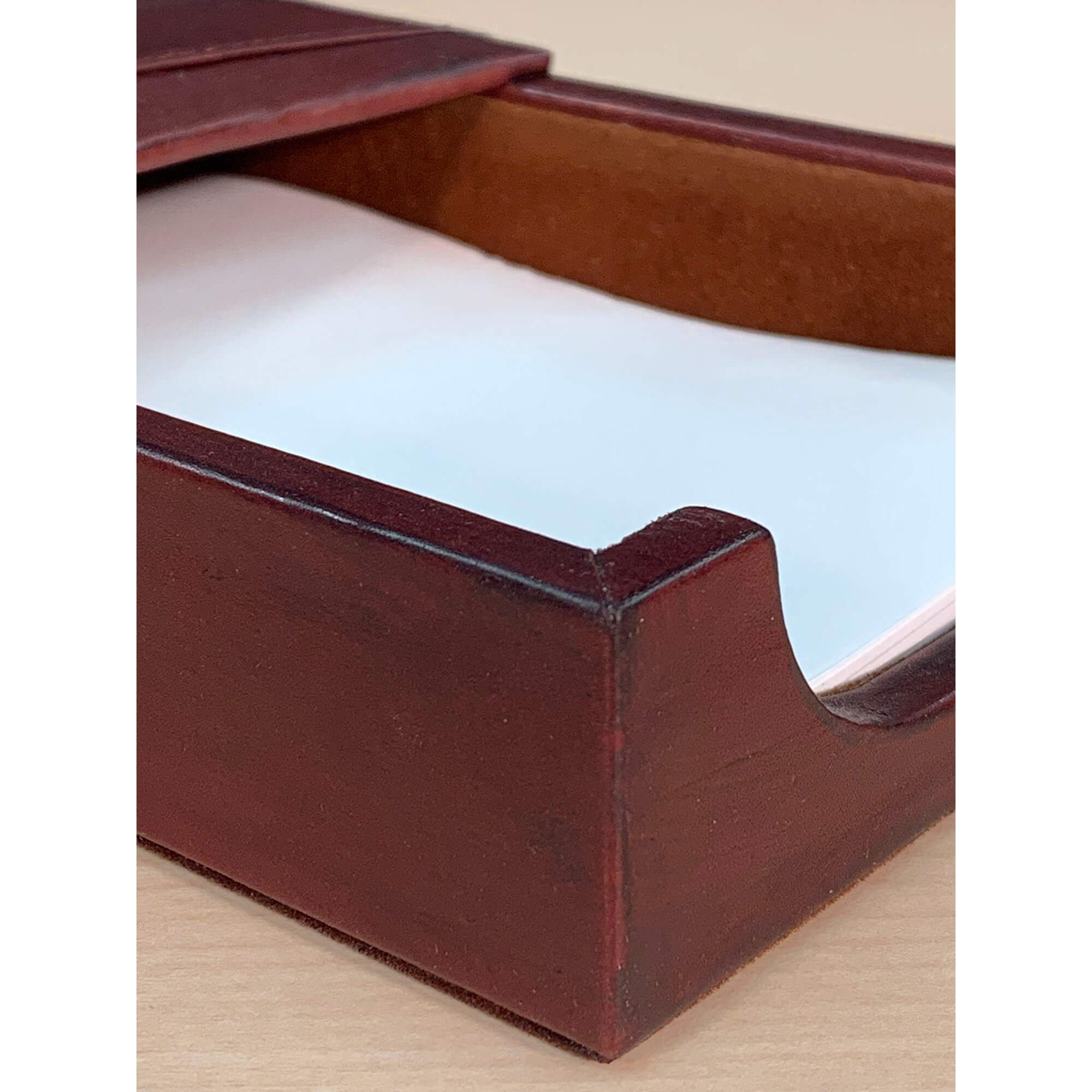 Mocha Leather 4 x 6 Memo Holder